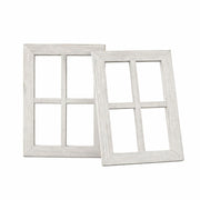 Dekofenster Holz 2er-Set Weiss von Relaxdays