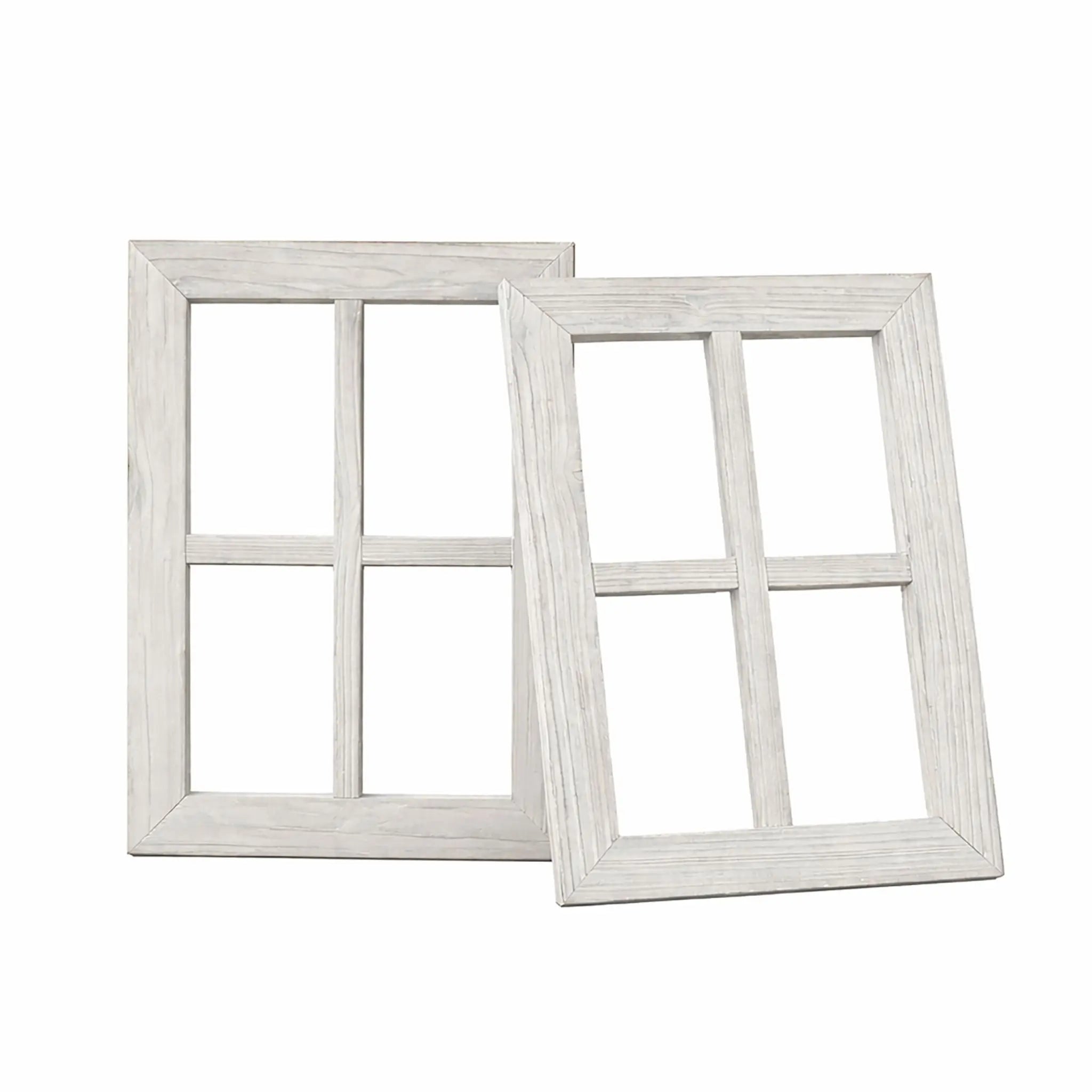 Dekofenster Holz 2er-Set Weiss von Relaxdays