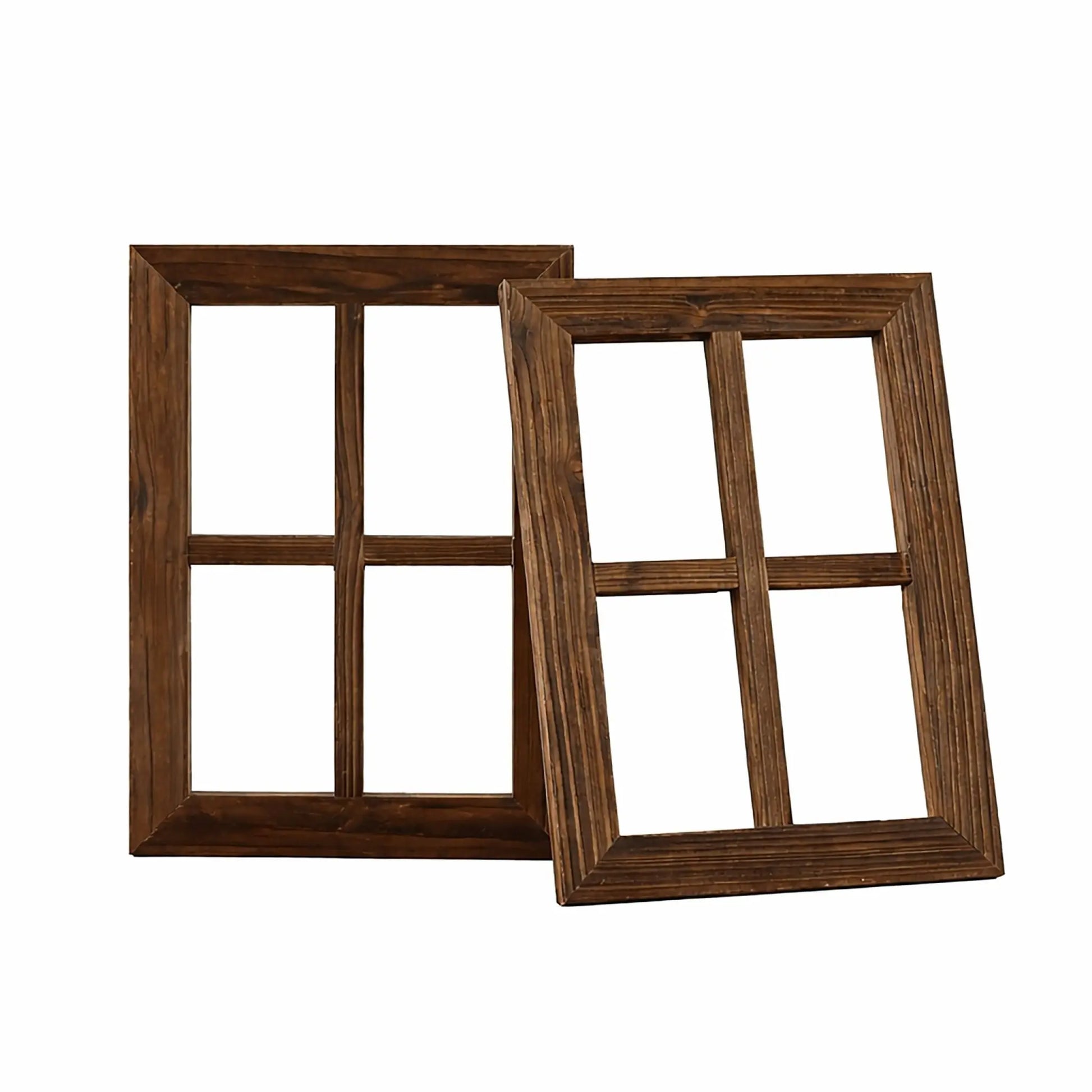 Dekofenster Holz 2er-Set Braun von Relaxdays