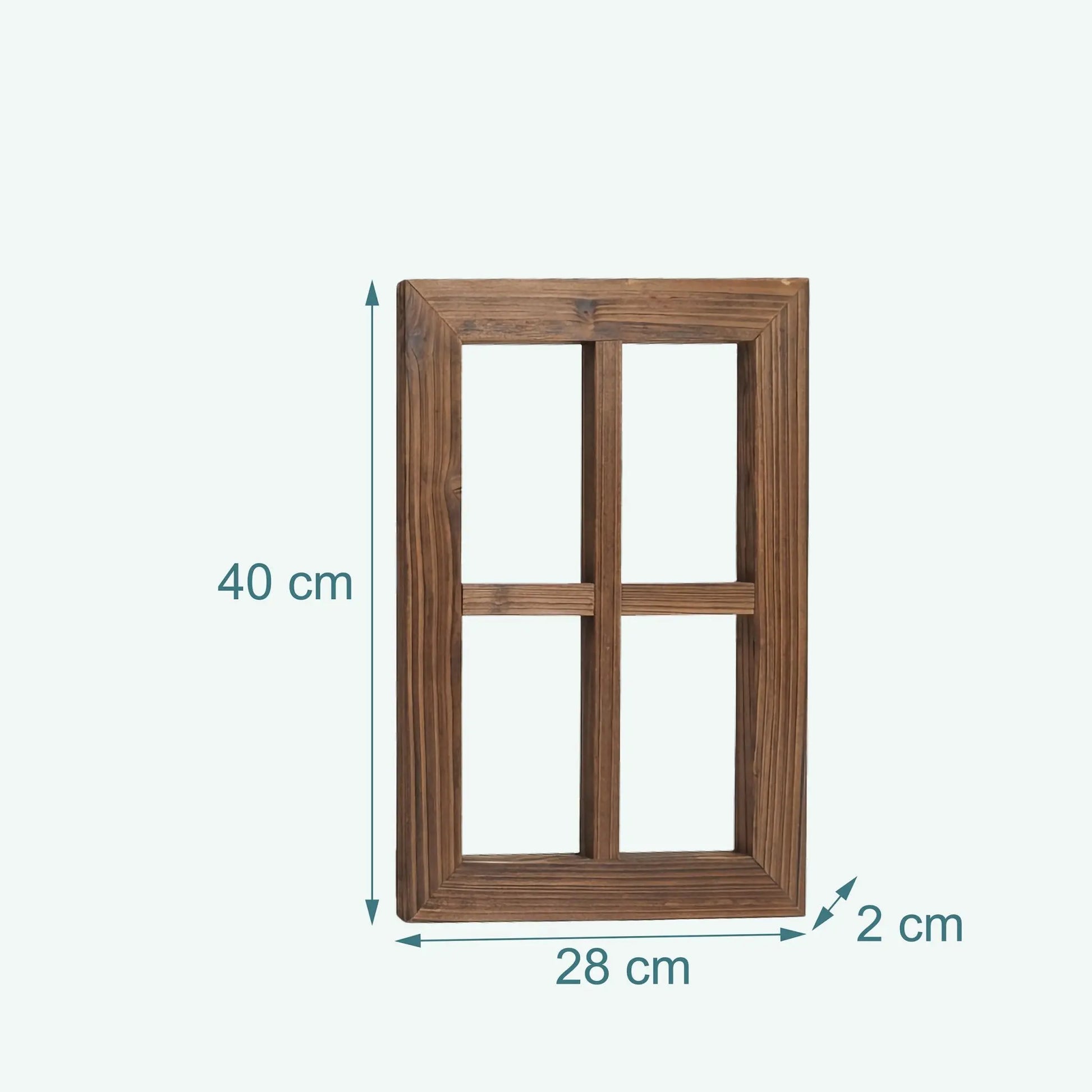 Dekofenster Holz 2er-Set Braun von Relaxdays