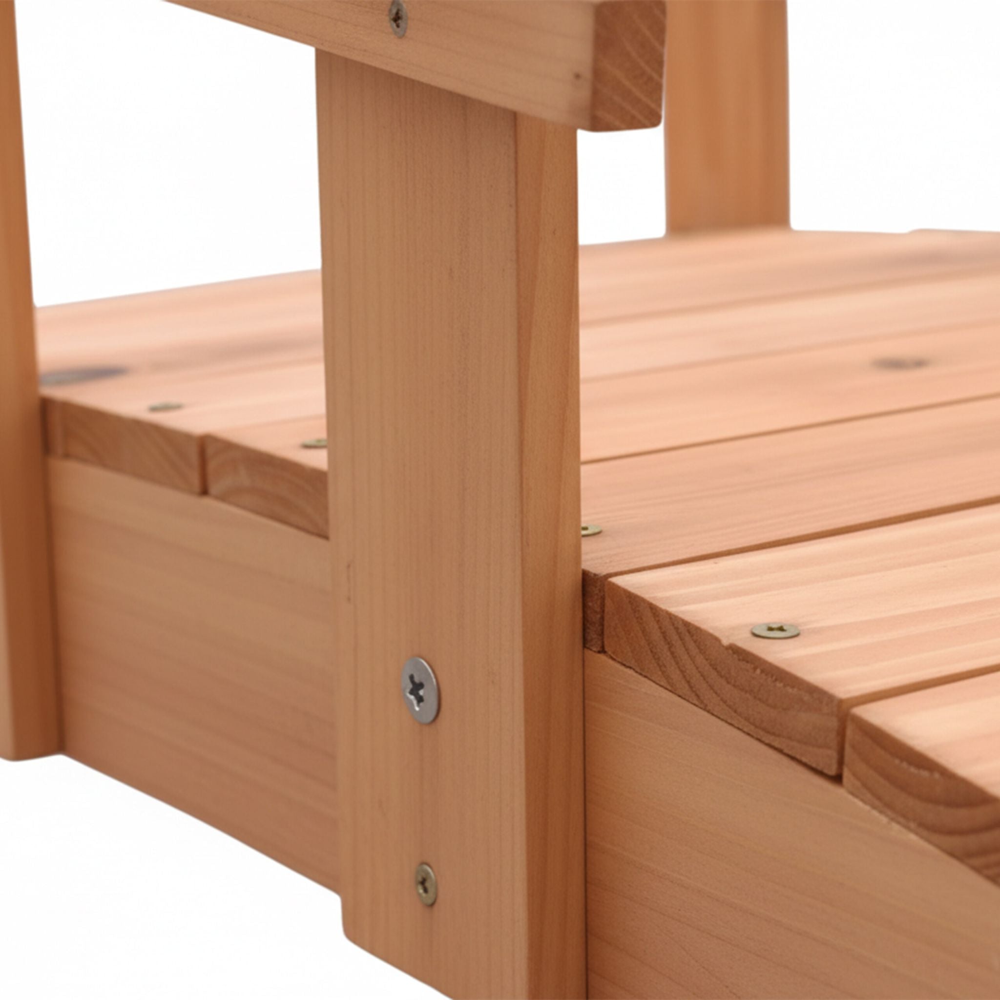 Gartenbrücke Tannenholz Orange von Relaxdays