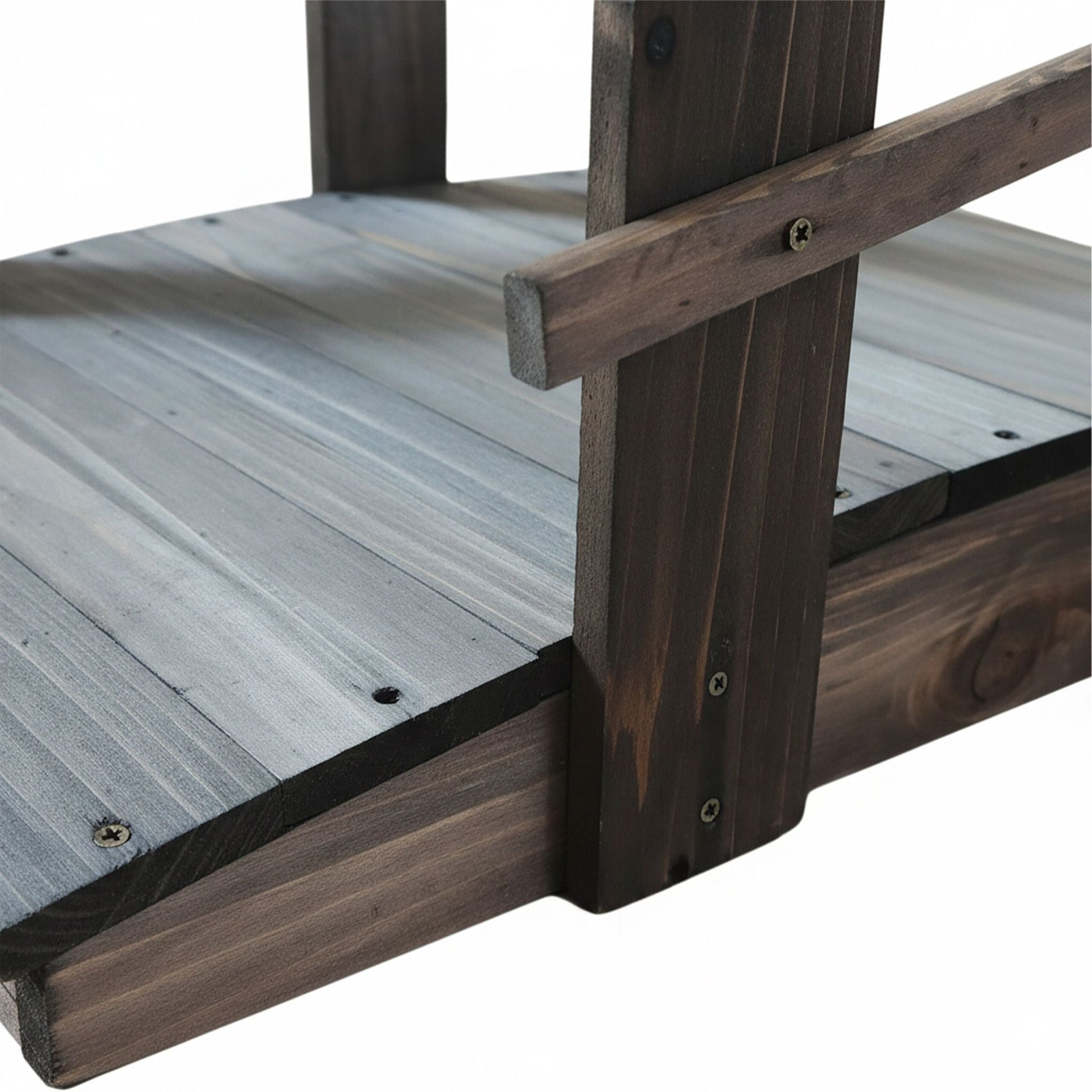 Gartenbrücke Tannenholz Braun von Relaxdays