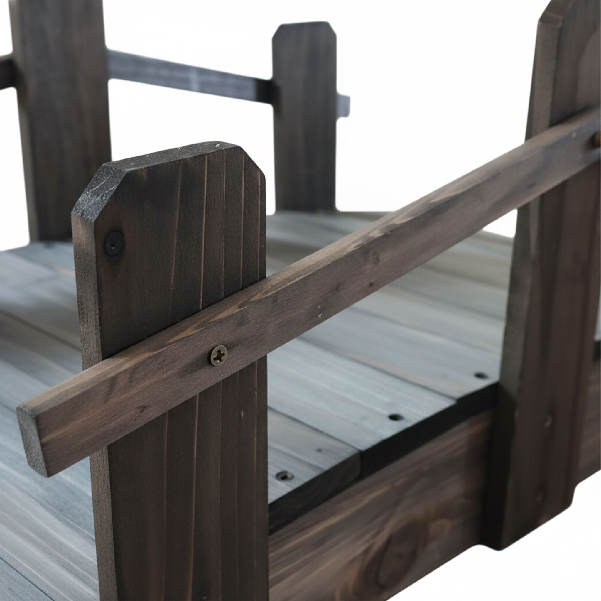 Gartenbrücke Tannenholz Braun von Relaxdays