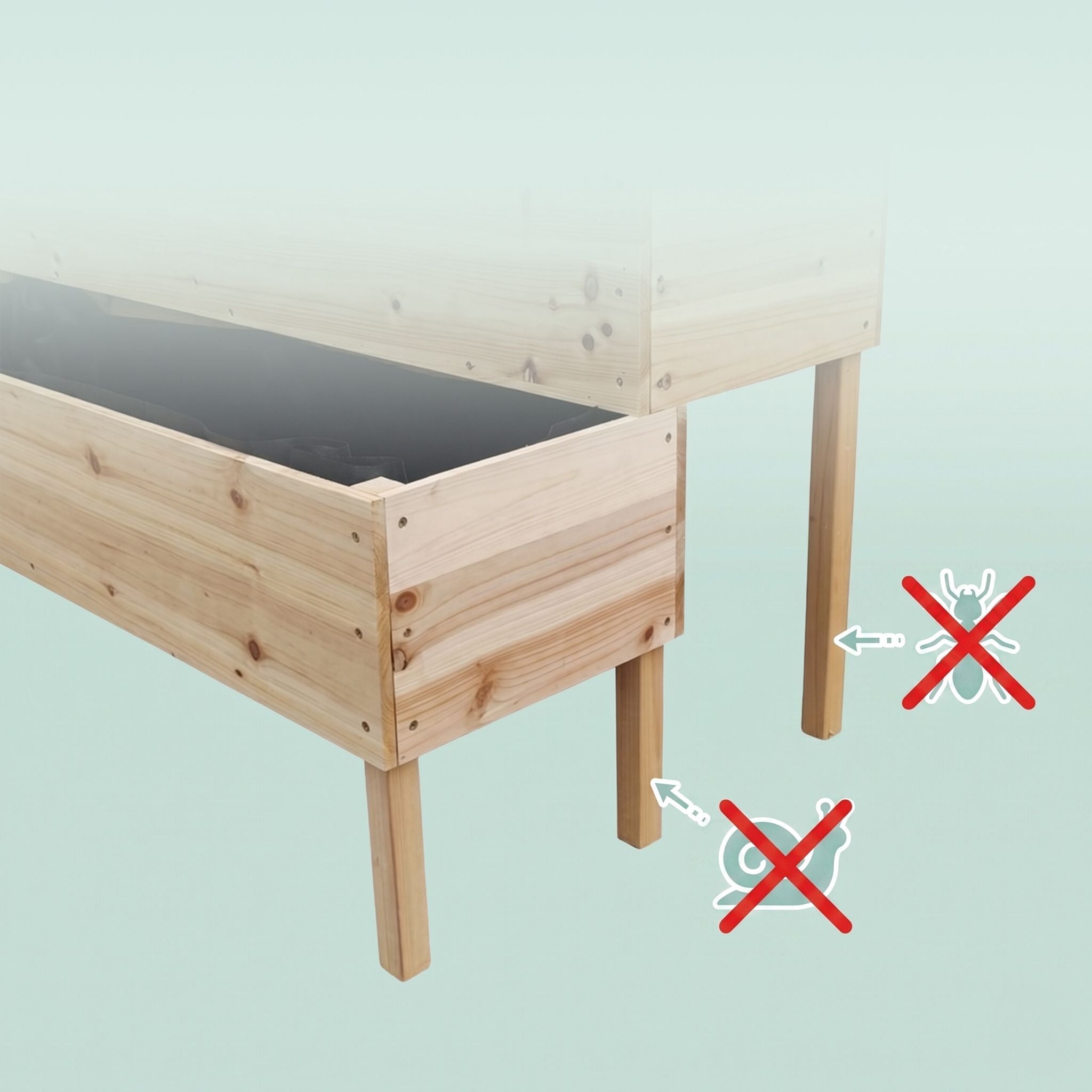 Blumenkasten mit Spalier Holz Hellbraun von Relaxdays
