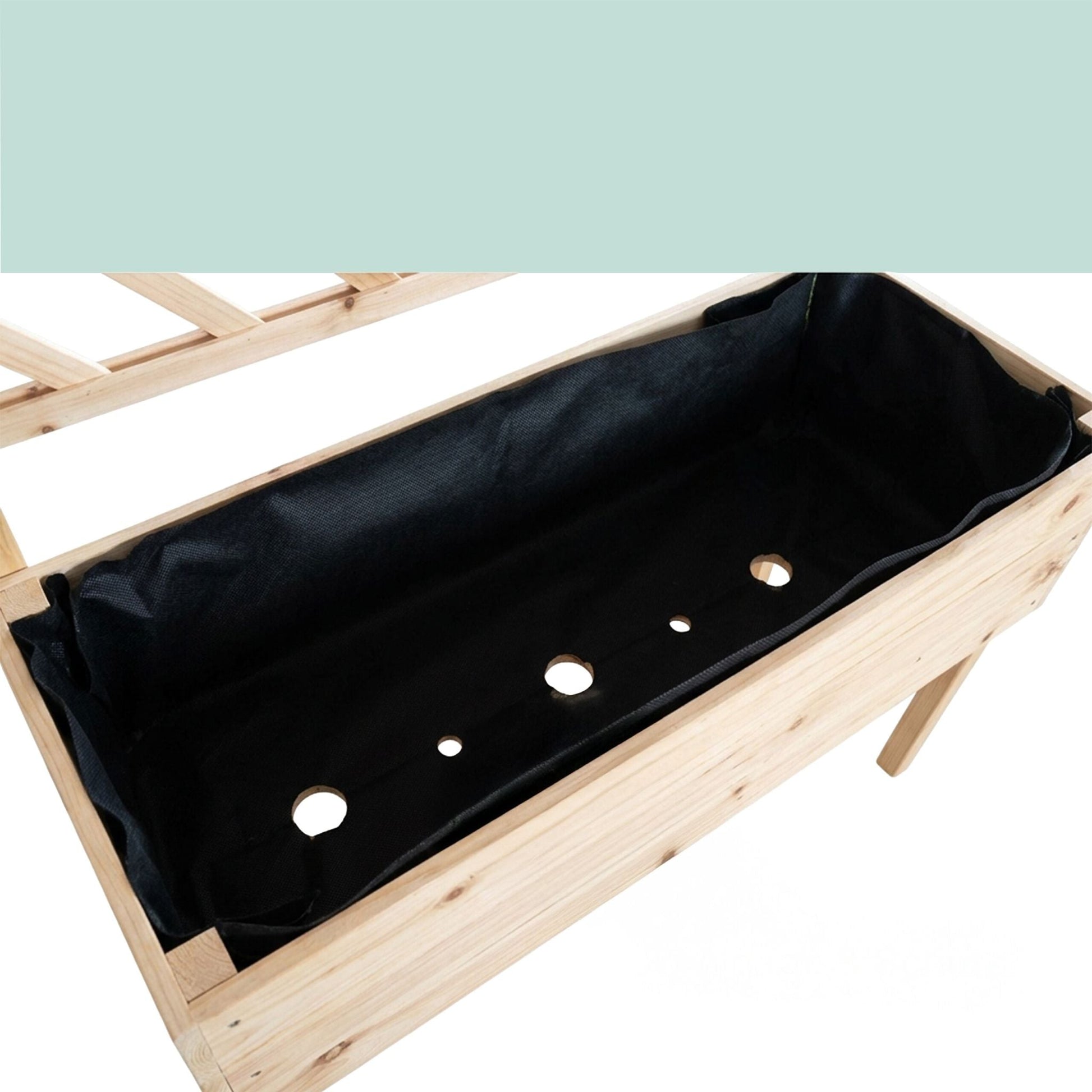 Blumenkasten mit Spalier Holz Hellbraun von Relaxdays