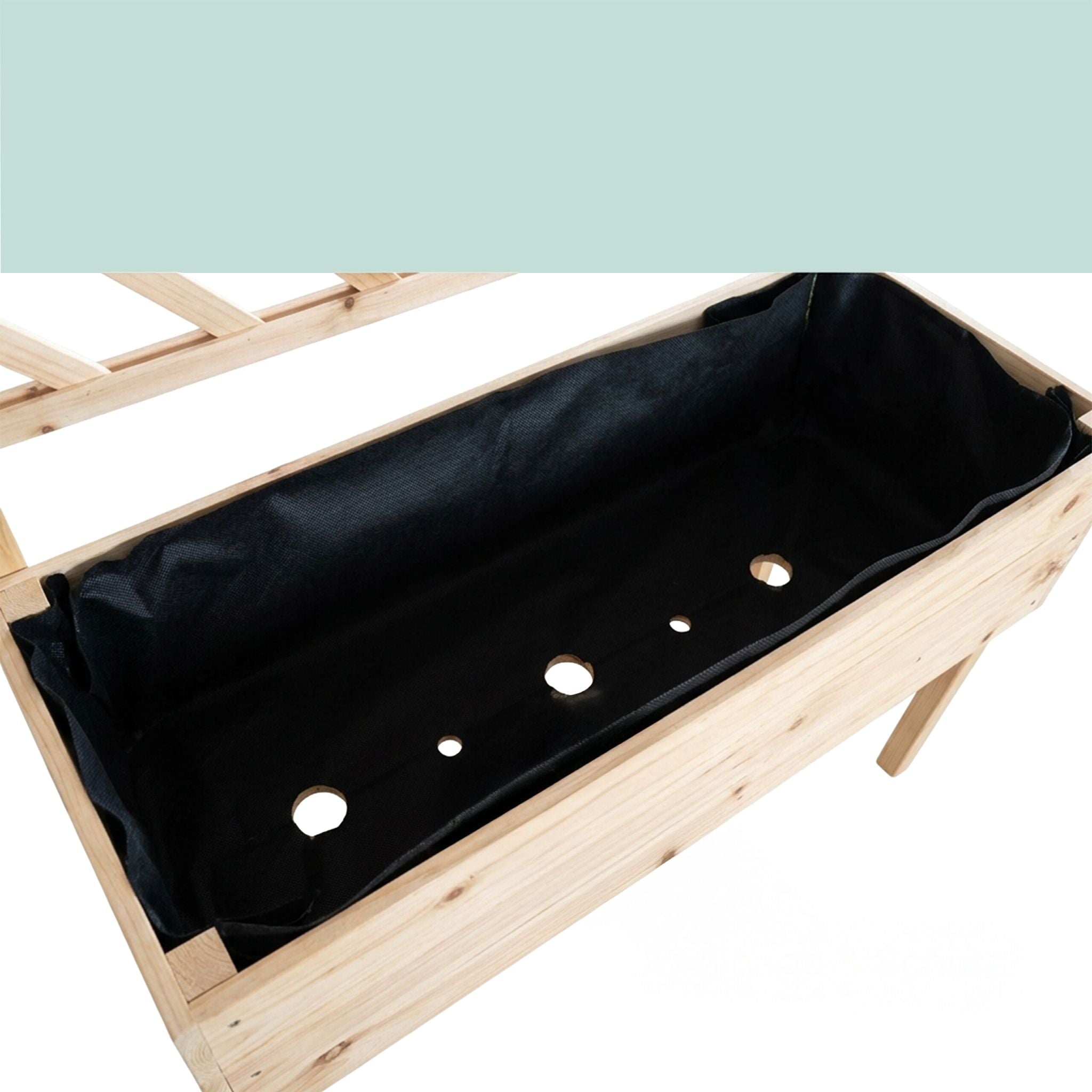 Blumenkasten mit Spalier Holz Hellbraun von Relaxdays