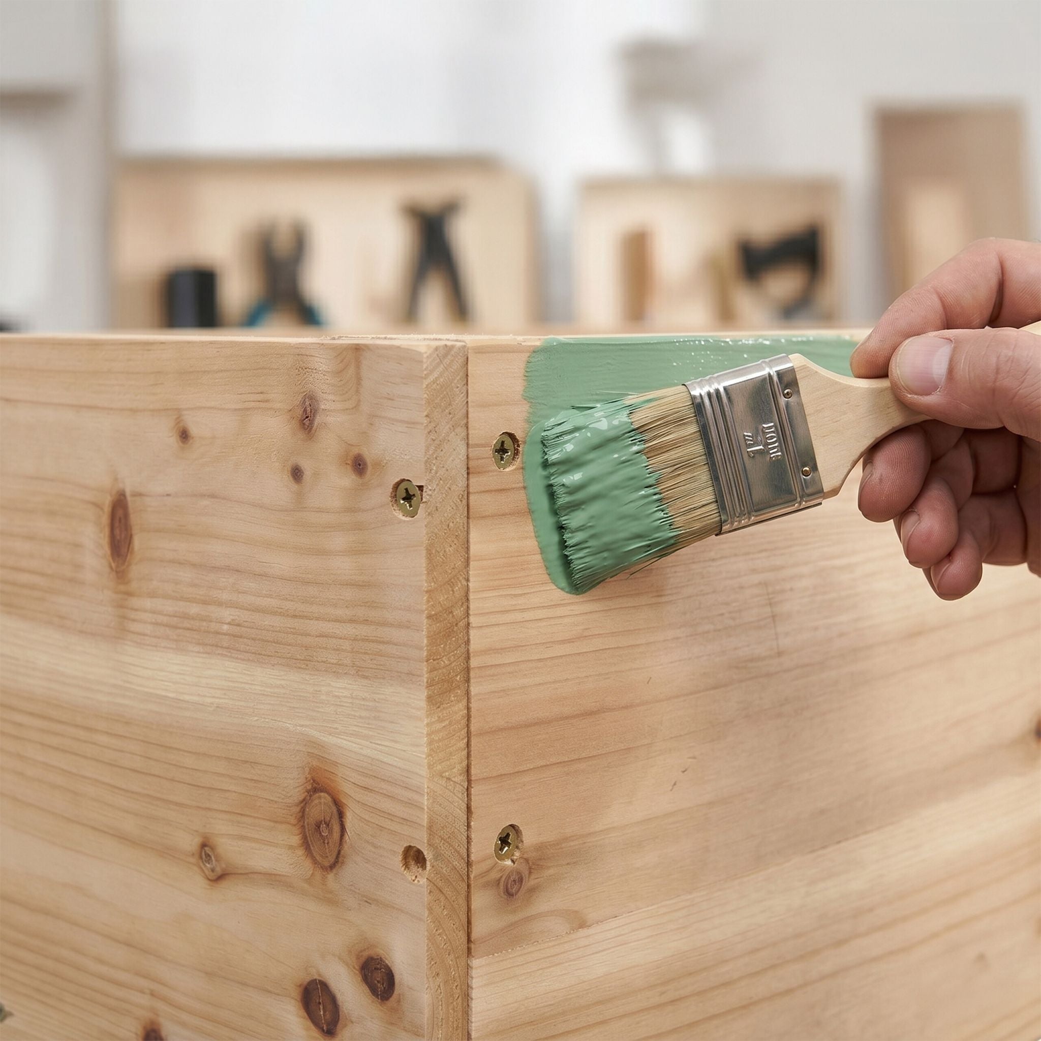 Blumenkasten mit Spalier Holz Hellbraun von Relaxdays
