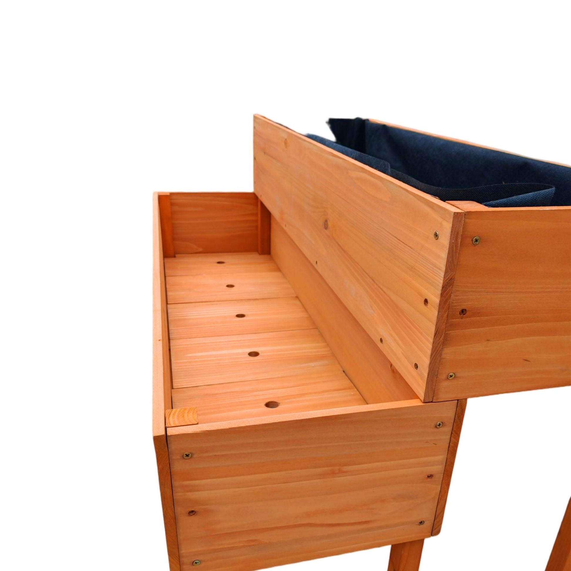 Blumenkasten mit Spalier Holz Orange von Relaxdays