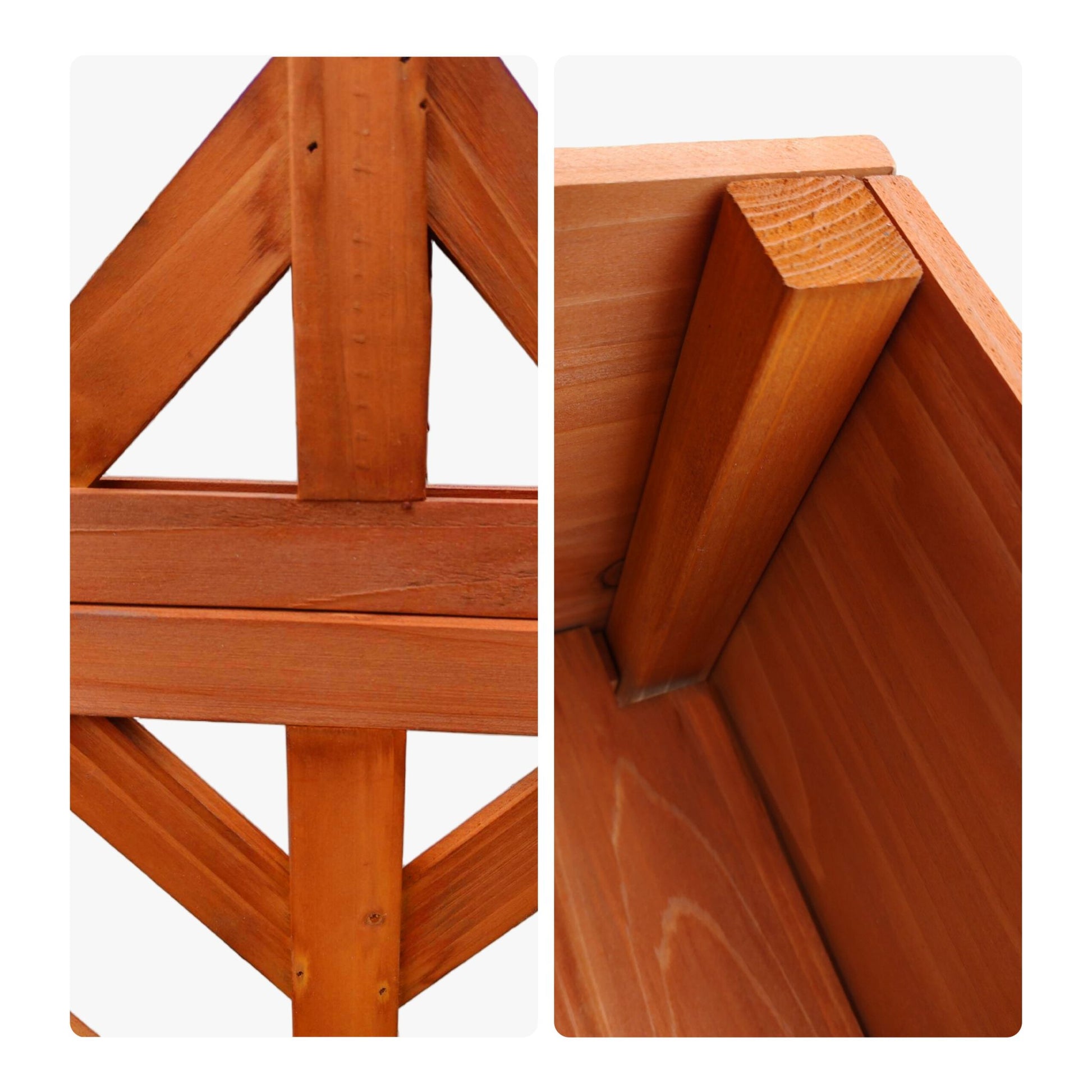 Blumenkasten mit Spalier Holz Orange von Relaxdays
