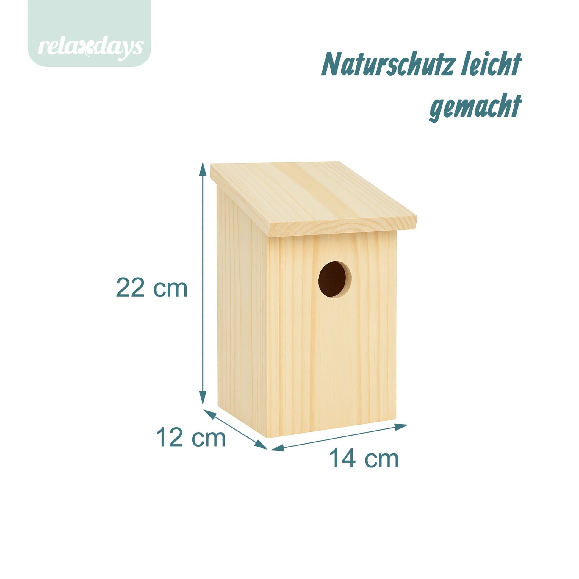 Nistkasten 4er-Set Hellbraun von Relaxdays