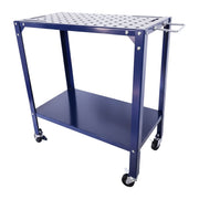 Mobiler Schweisstisch mit Lochplatte Blau-Schwarz von Relaxdays