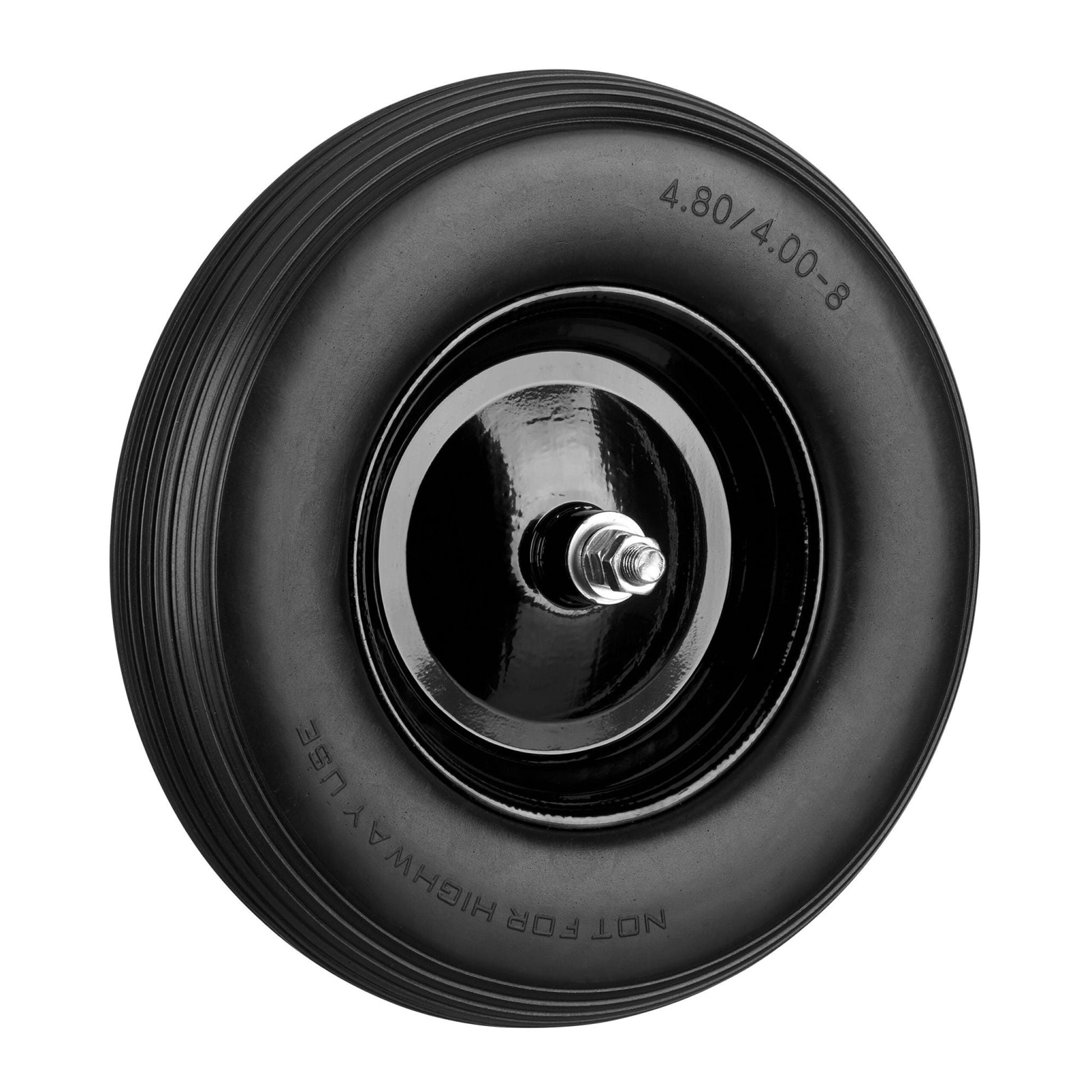 Schubkarrenrad Vollgummi 16x4.00-8 Schwarz von Relaxdays