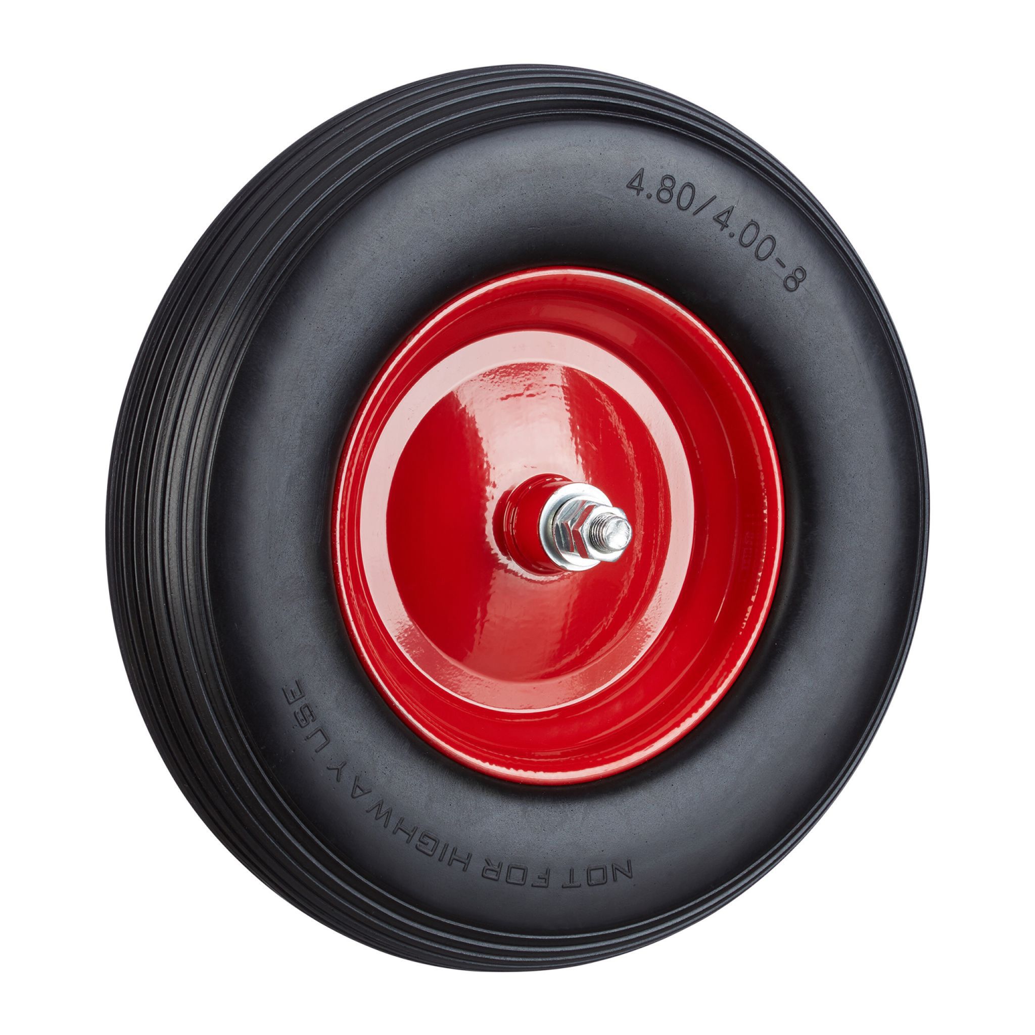 Schubkarrenrad Vollgummi 16x4.00-8 Rot-Schwarz von Relaxdays