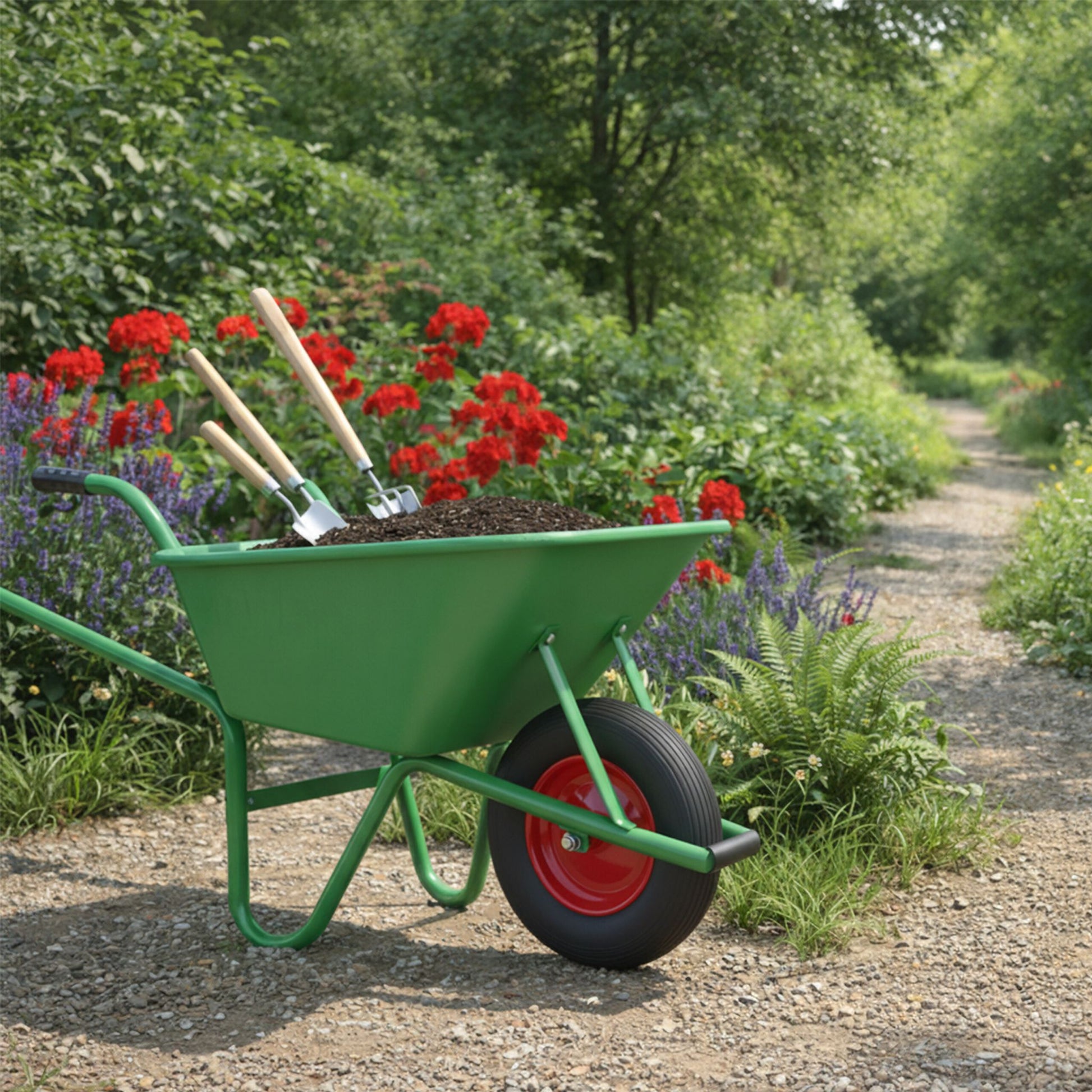 Schubkarrenrad Vollgummi 16x4.00-8 Rot-Schwarz von Relaxdays