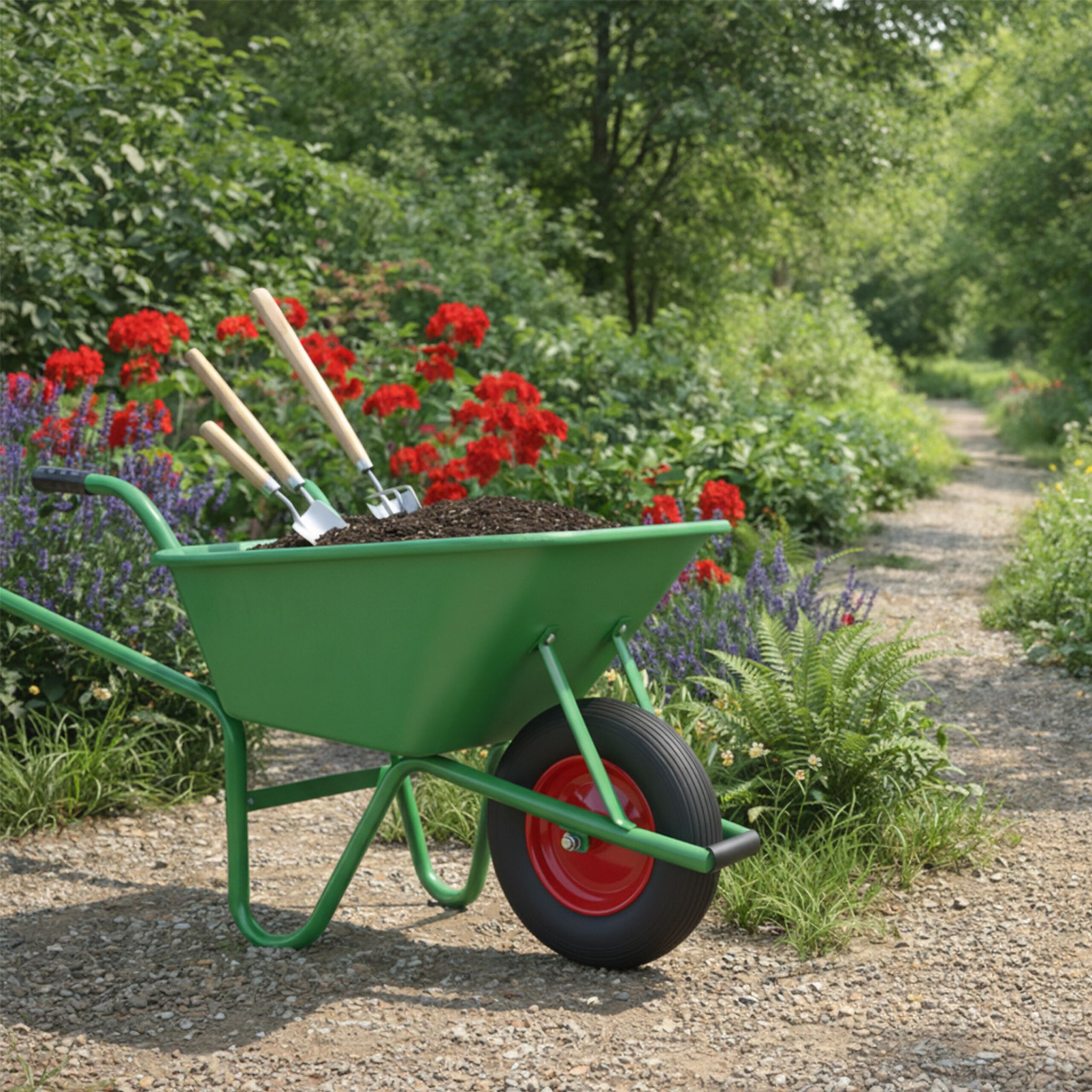 Schubkarrenrad Vollgummi 16x4.00-8 Rot-Schwarz von Relaxdays