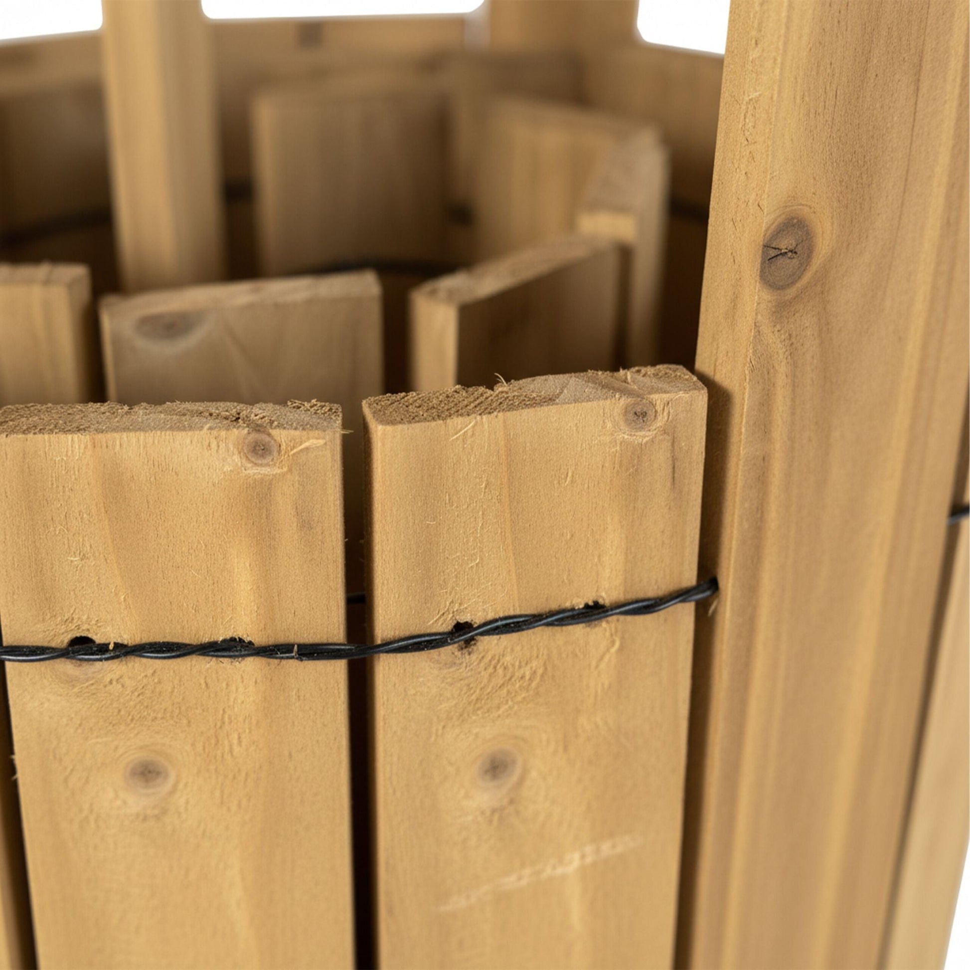 Beeteinfassung Holz flexibel Hellbraun von Relaxdays