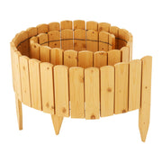Beeteinfassung Holz flexibel Hellbraun von Relaxdays
