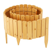 Beeteinfassung Holz flexibel Hellbraun von Relaxdays