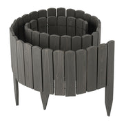 Beeteinfassung Holz flexibel Anthrazit von Relaxdays