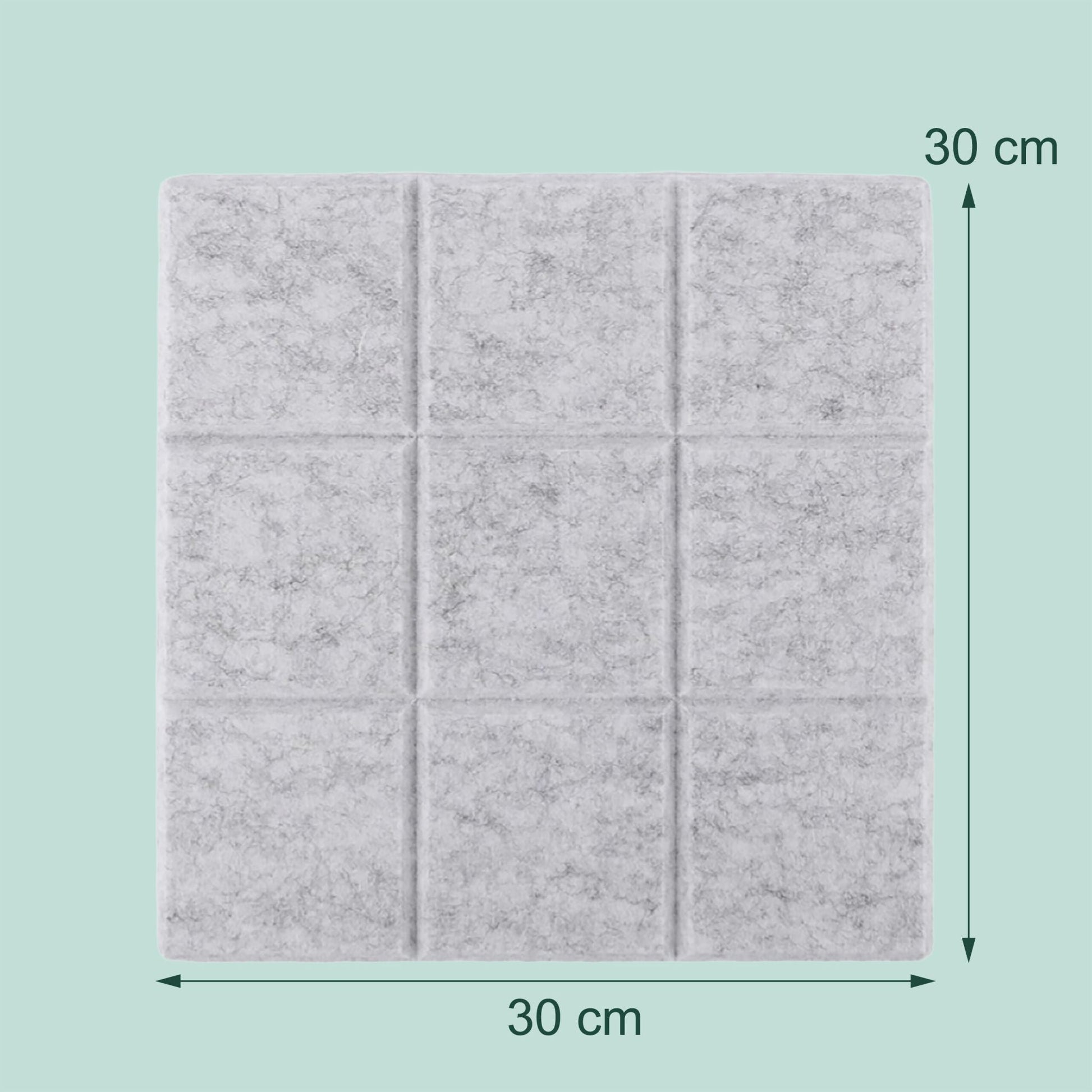 Filzpinnwandquadrate selbstklebend 12er-Set Grau von Relaxdays