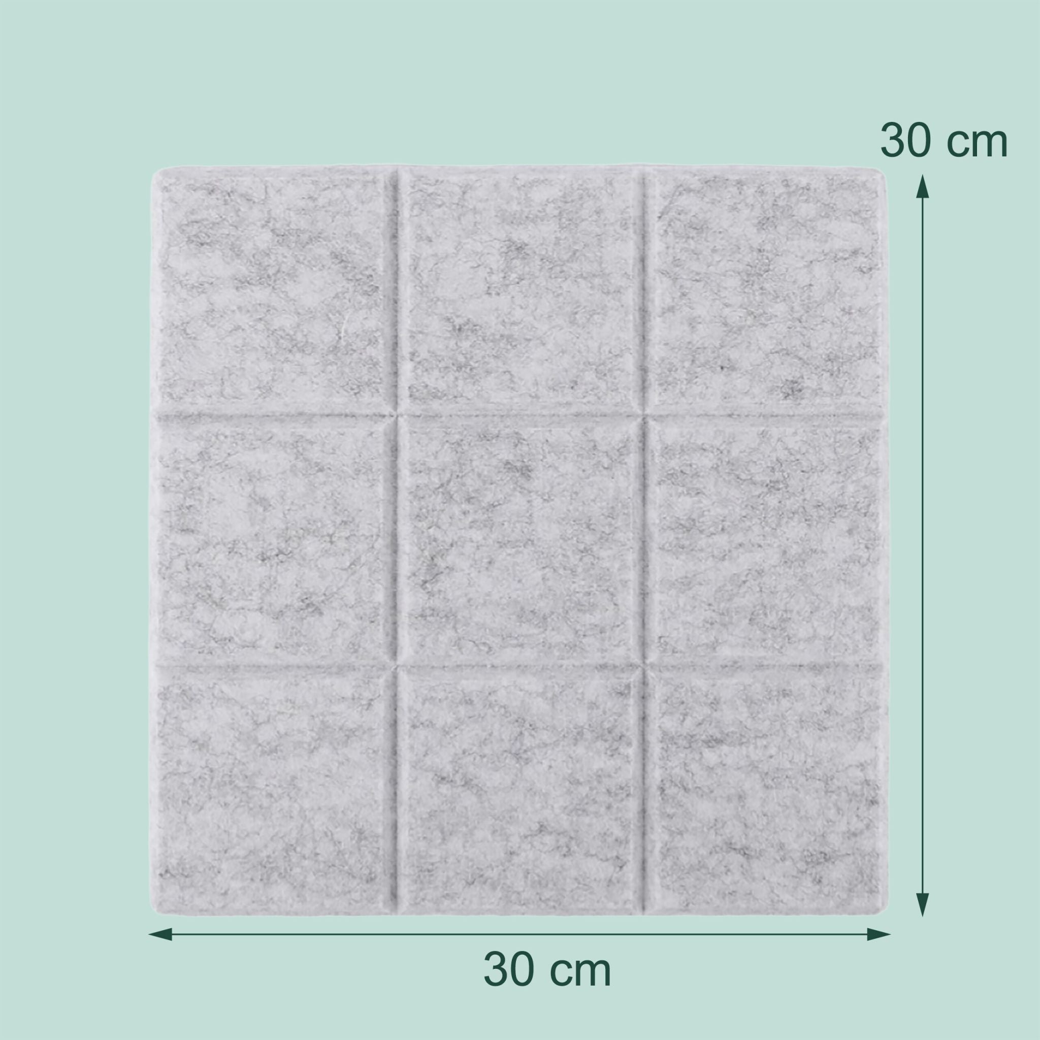 Filzpinnwandquadrate selbstklebend 12er-Set Grau von Relaxdays