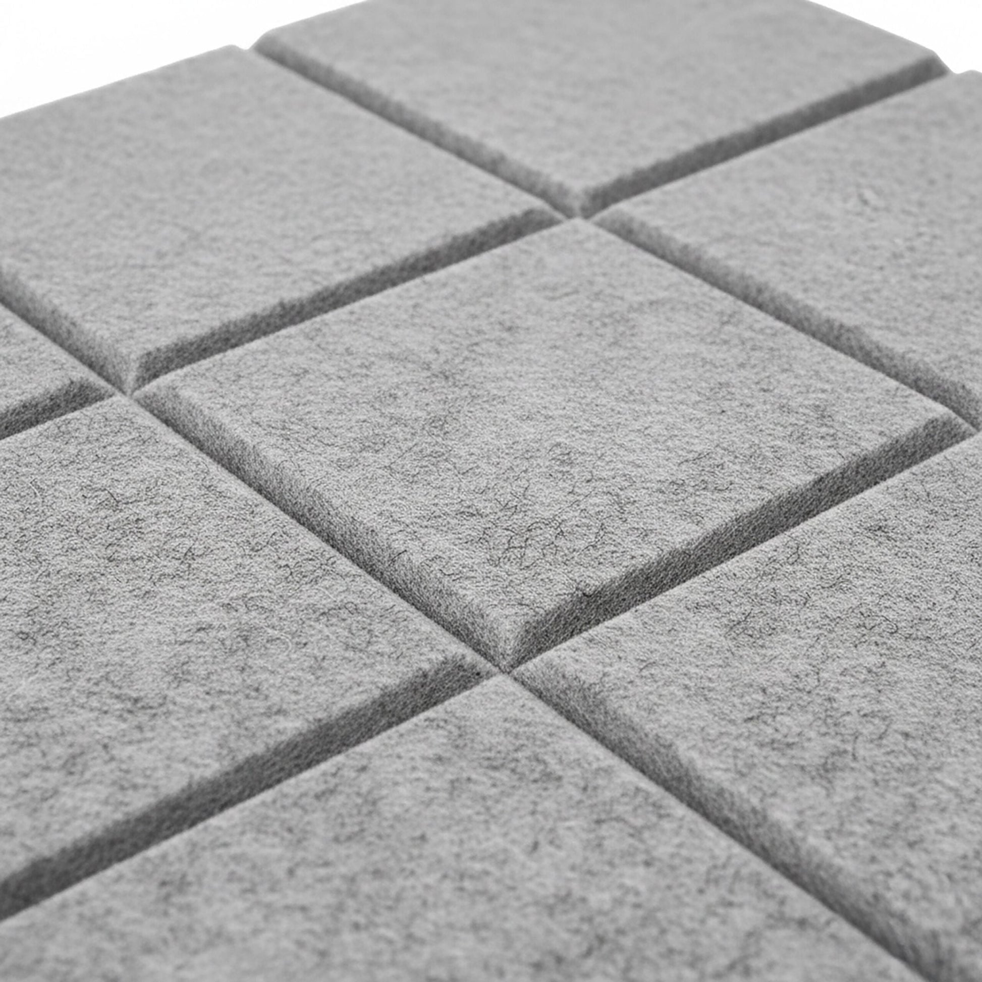 Filzpinnwandquadrate selbstklebend 12er-Set Grau von Relaxdays