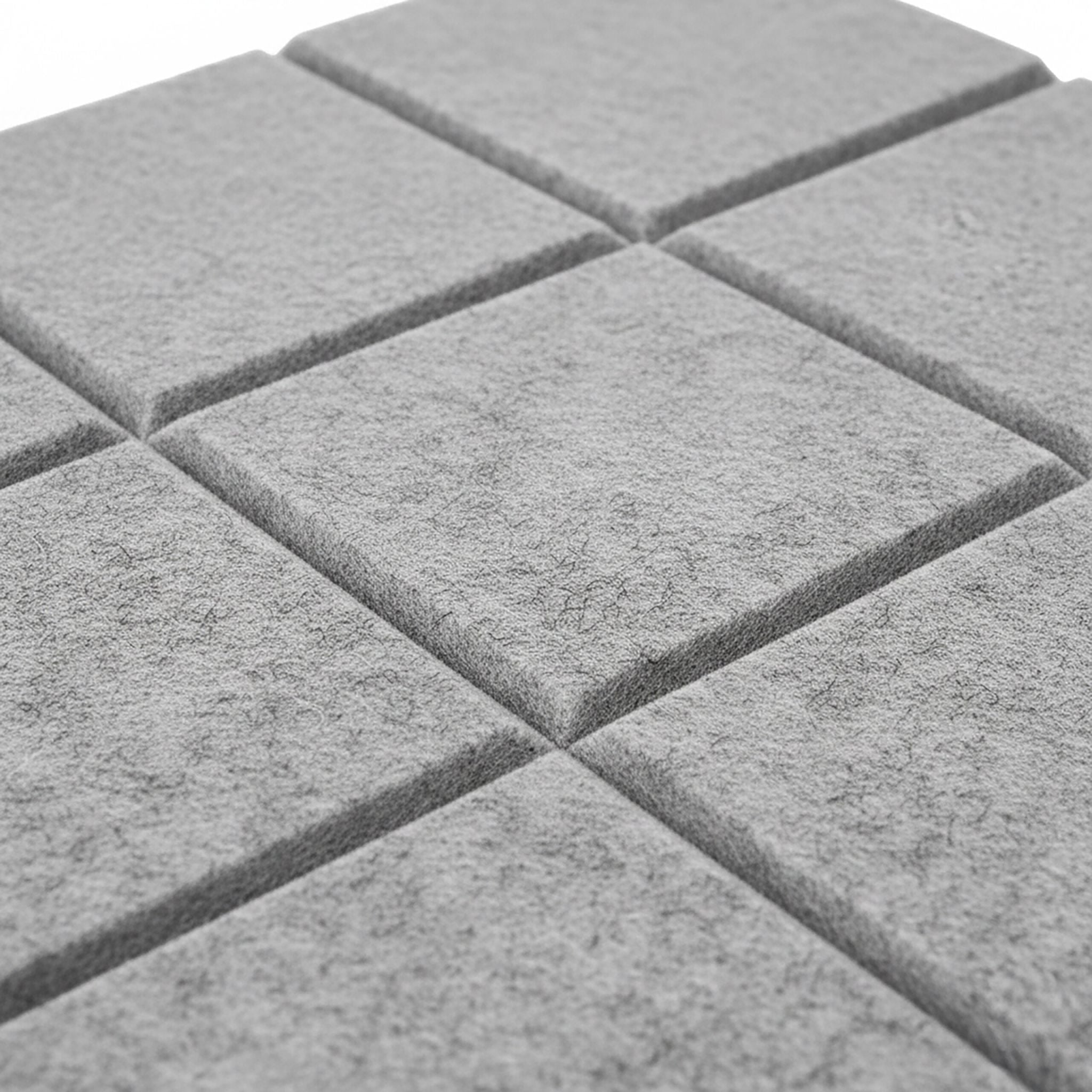 Filzpinnwandquadrate selbstklebend 12er-Set Grau von Relaxdays