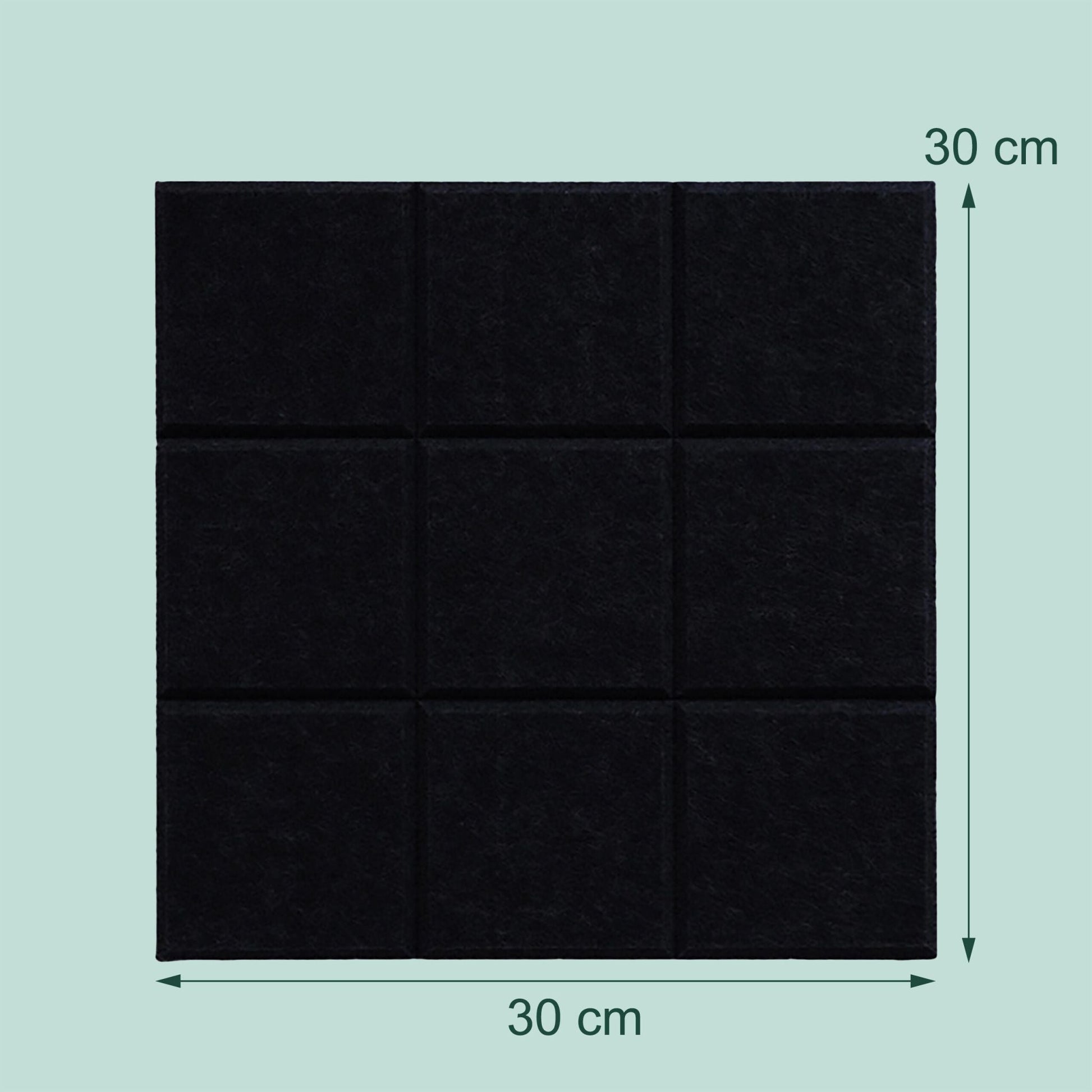 Filzpinnwandquadrate selbstklebend 12er-Set Schwarz von Relaxdays