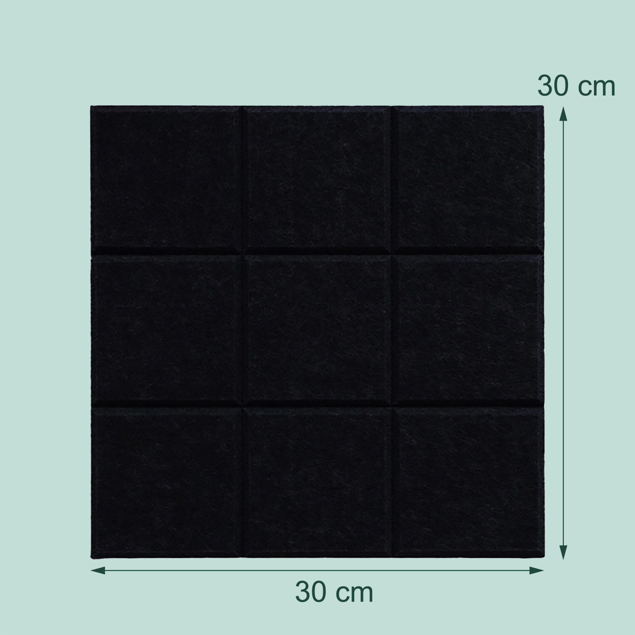 Filzpinnwandquadrate selbstklebend 12er-Set Schwarz von Relaxdays