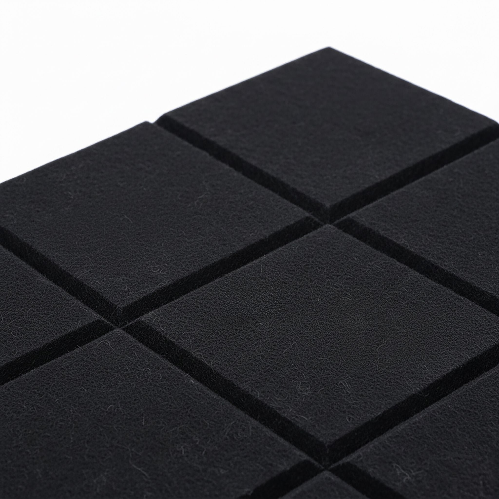 Filzpinnwandquadrate selbstklebend 12er-Set Schwarz von Relaxdays