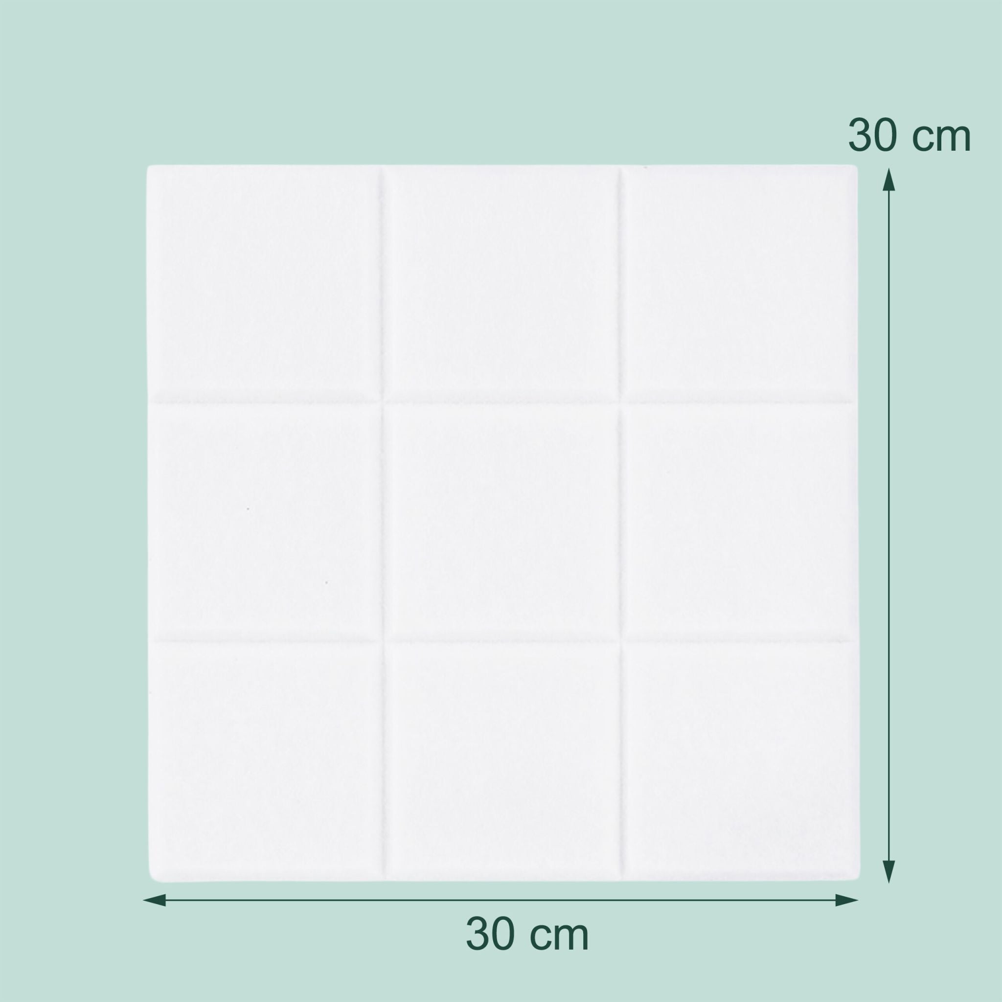 Filzpinnwandquadrate selbstklebend 12er-Set Weiss von Relaxdays