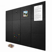 Filzpinnwandquadrate selbstklebend 12er-Set Schwarz von Relaxdays