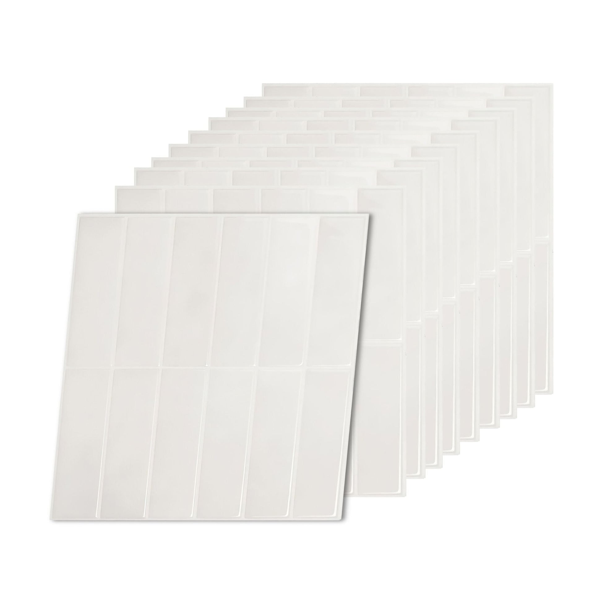 Klebefliesen 30x30 länglich Weiss von Relaxdays