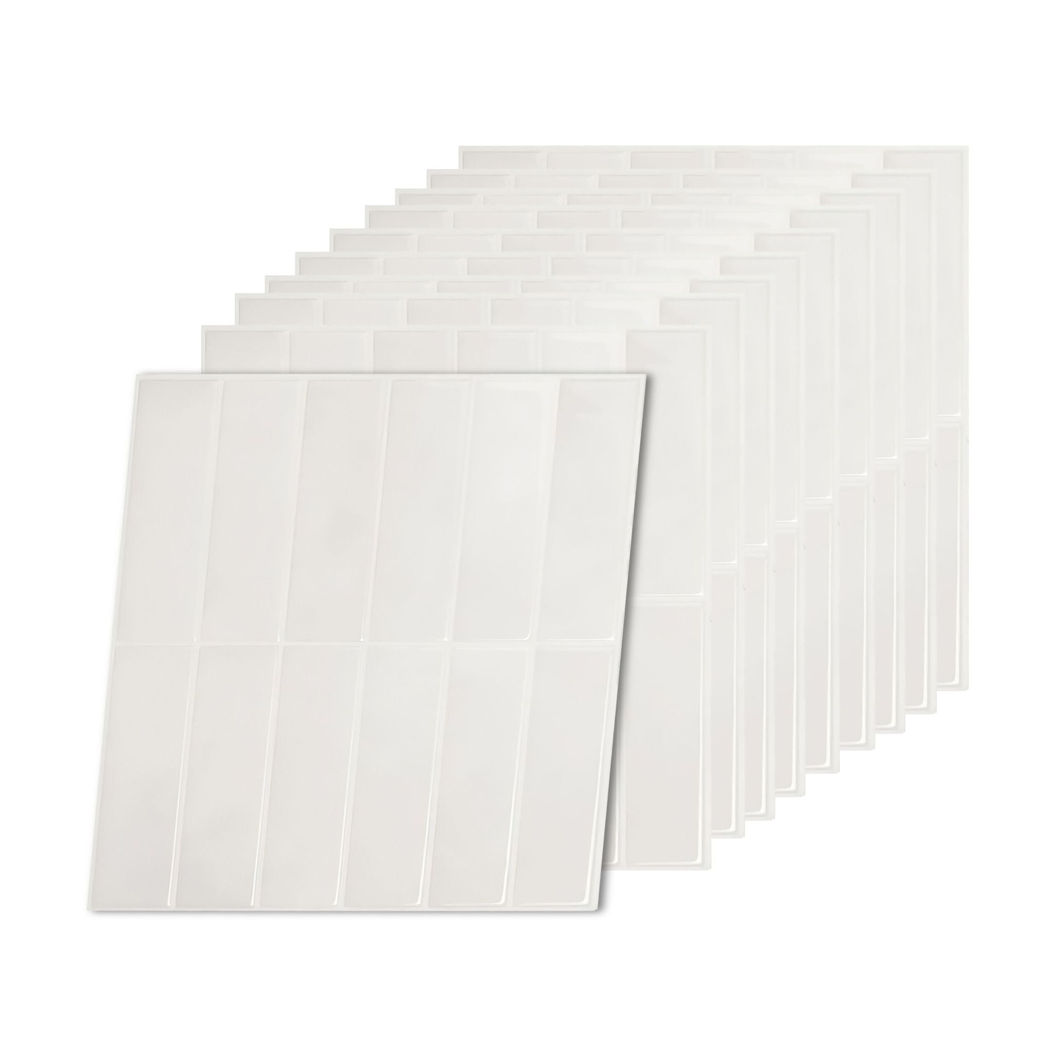 Klebefliesen 30x30 länglich Weiss von Relaxdays