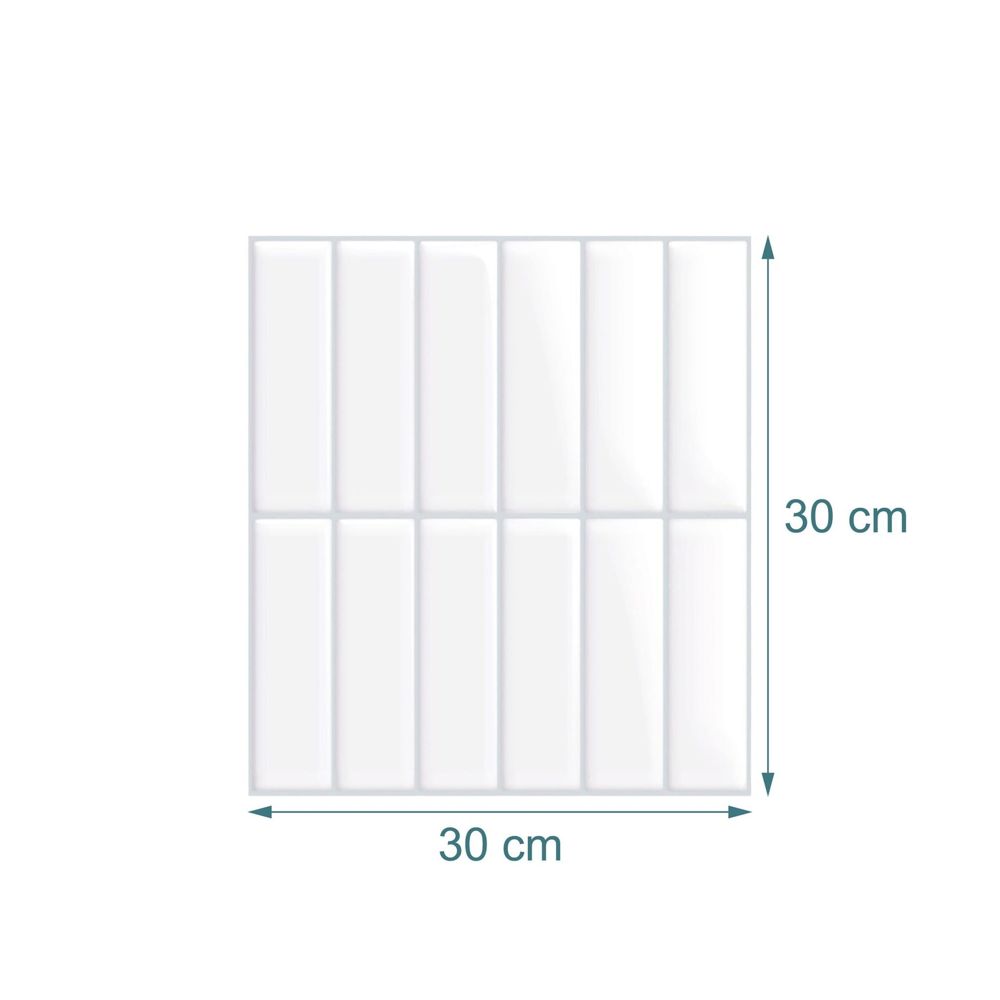 Klebefliesen 30x30 länglich Weiss von Relaxdays