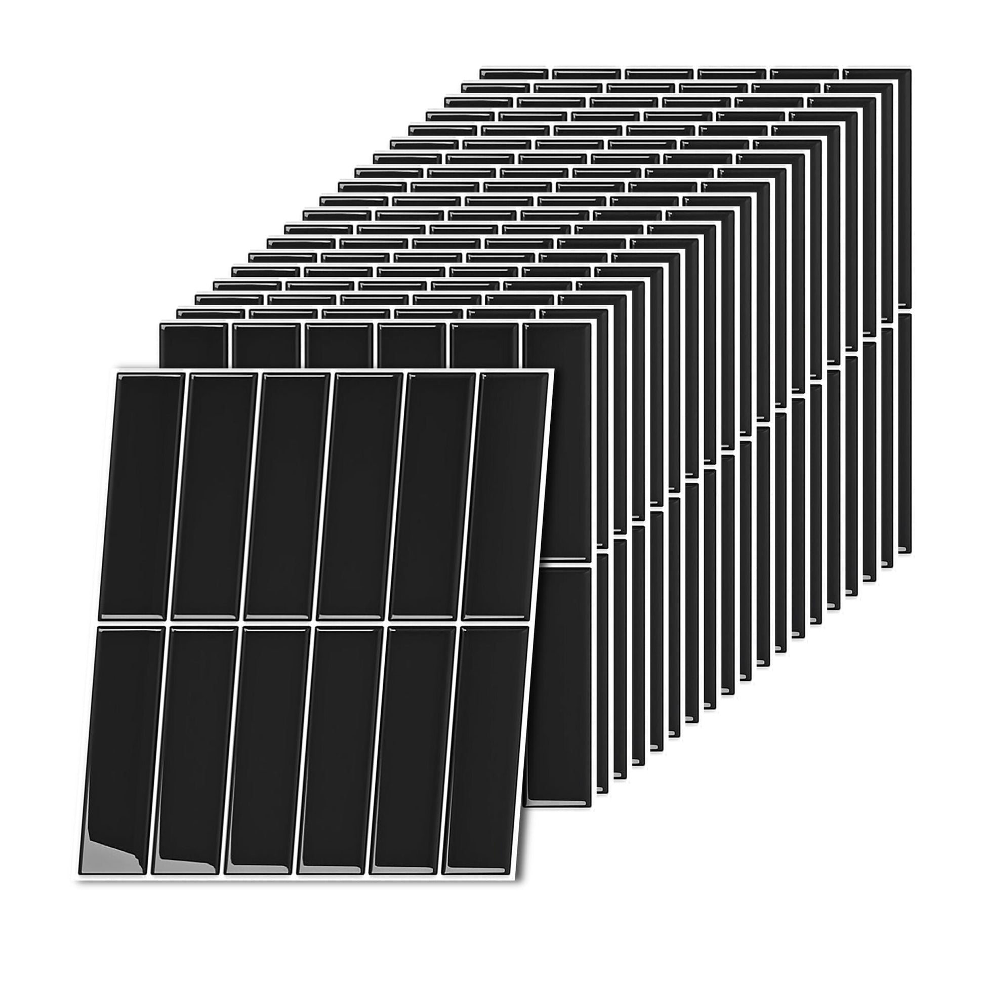 Klebefliesen 30x30 länglich Weiss-Schwarz von Relaxdays