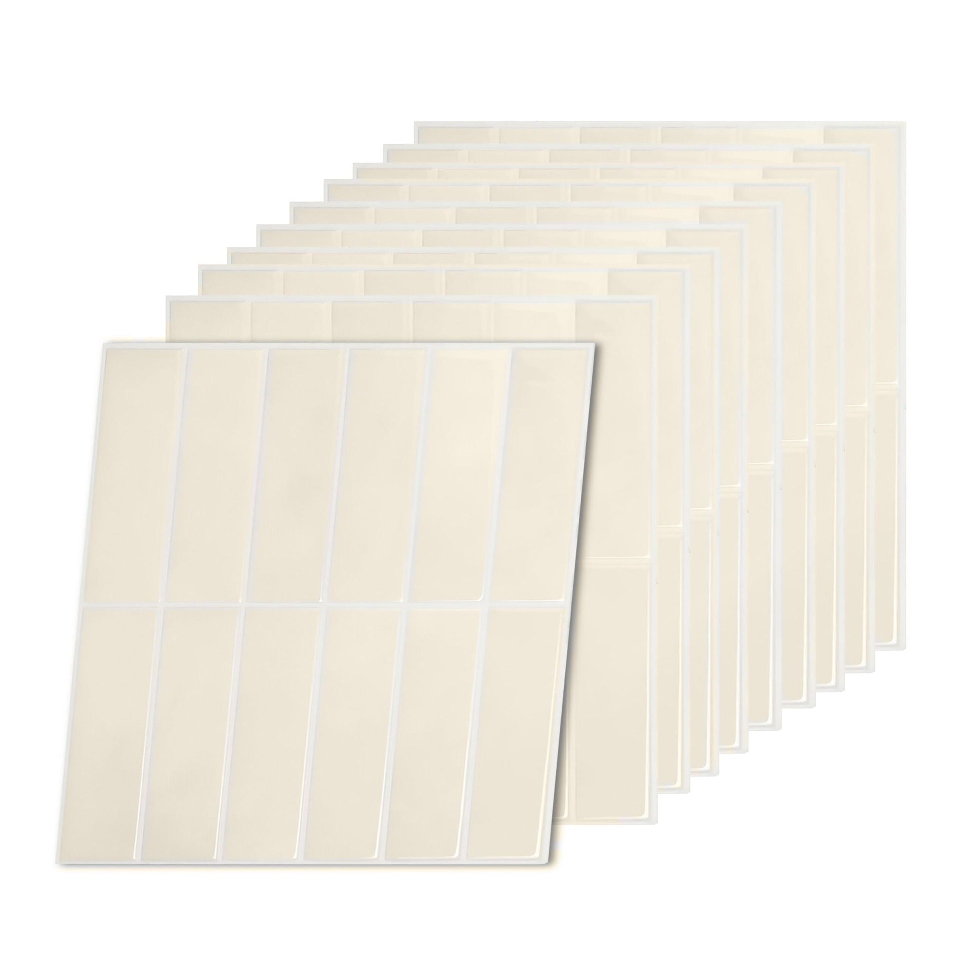 Klebefliesen 30x30 länglich Weiss-Creme von Relaxdays