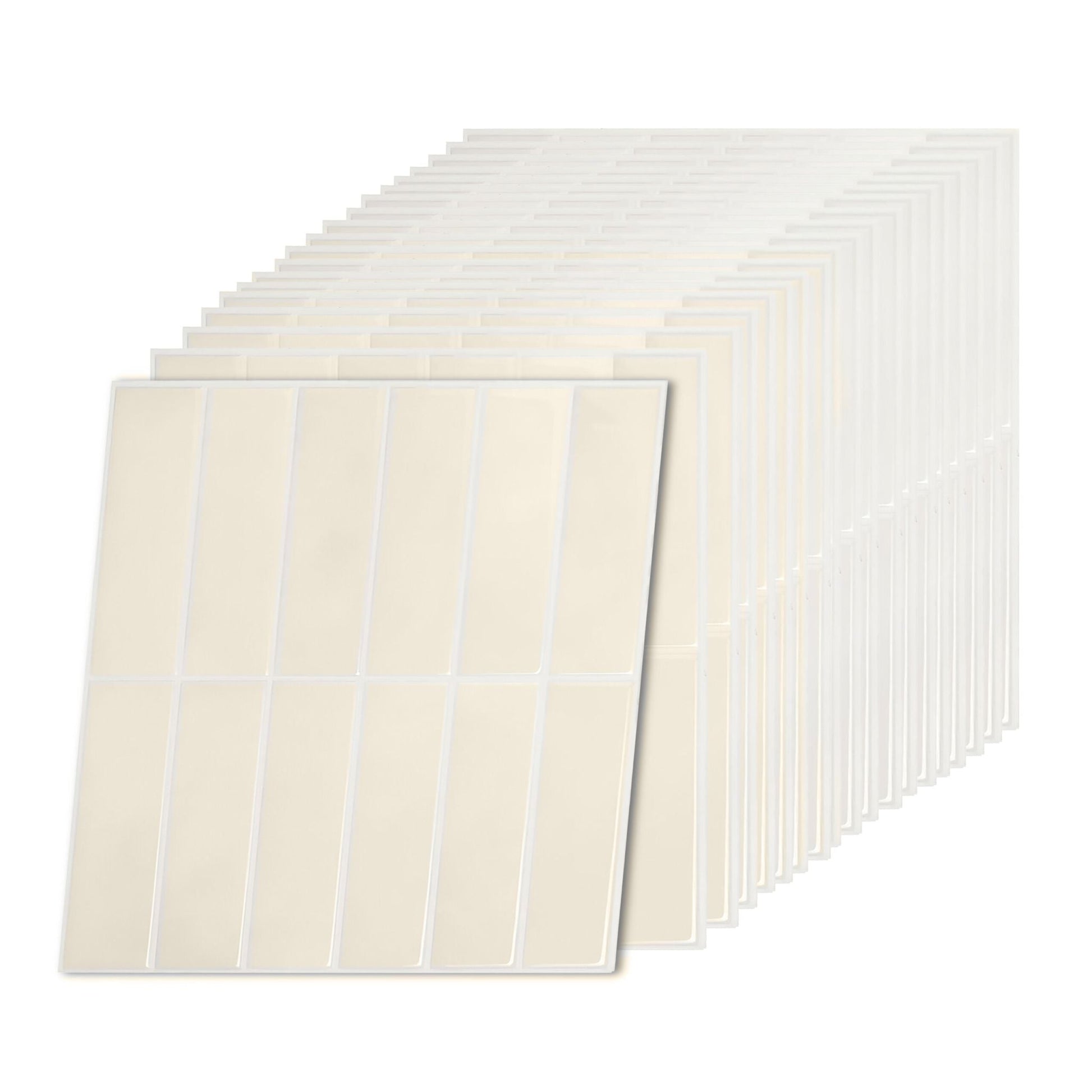 Klebefliesen 30x30 länglich Weiss-Creme von Relaxdays