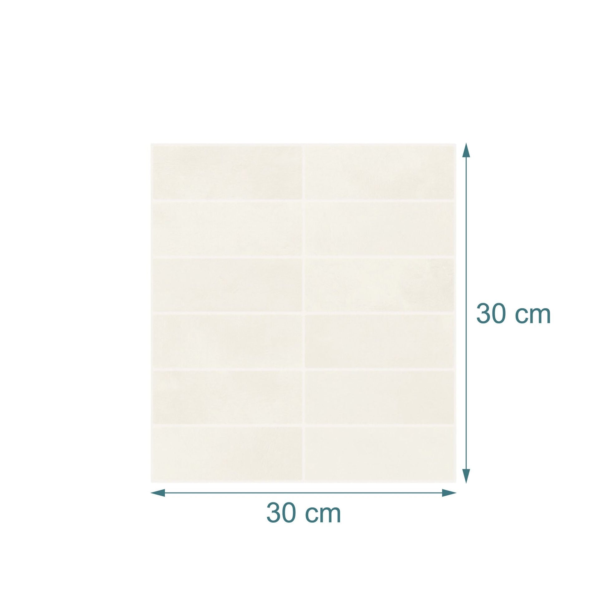 Klebefliesen 30x30 länglich Weiss-Creme von Relaxdays