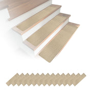 Rechteckige Stufenmatten 16er-Set 75x20 Beige von Relaxdays