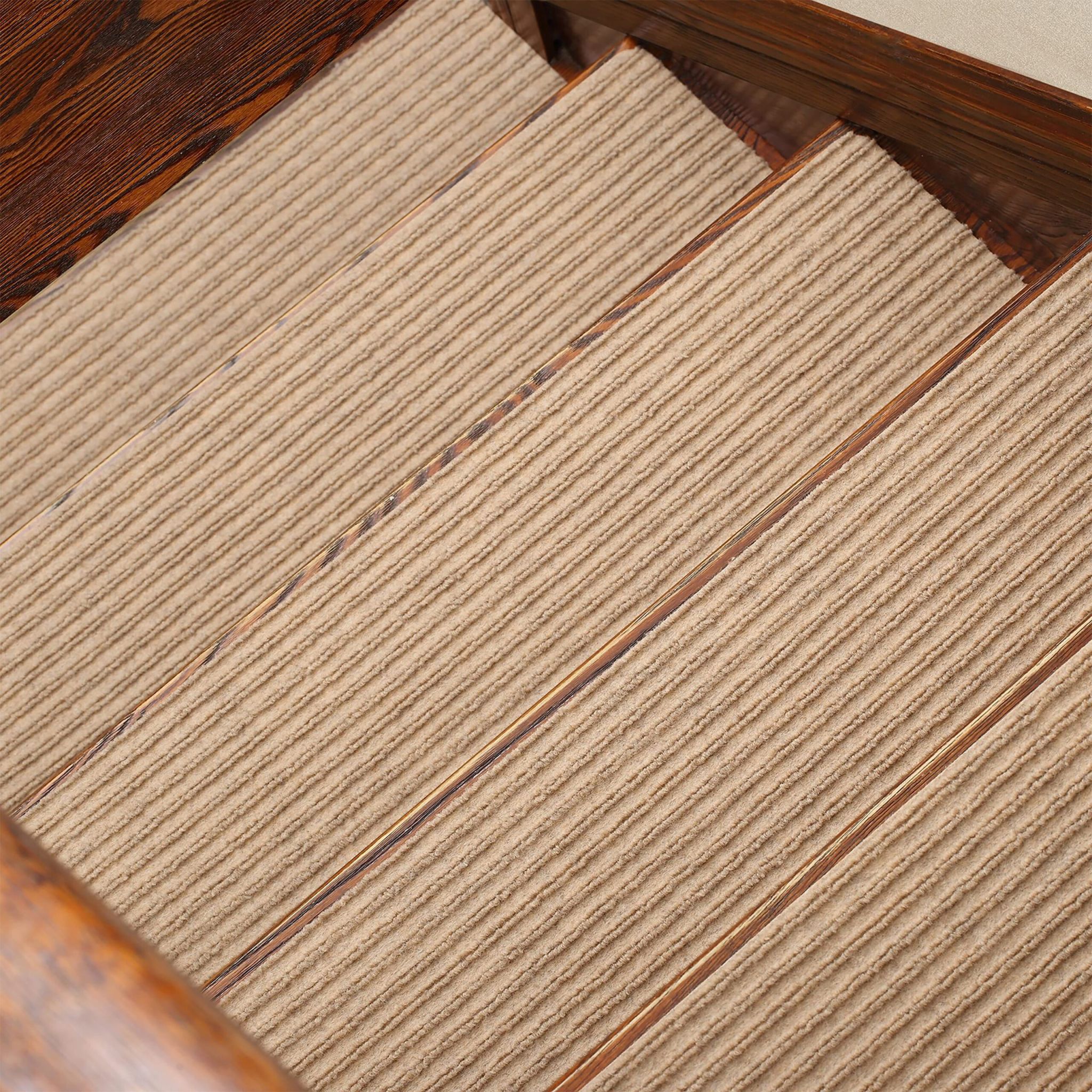 Rechteckige Stufenmatten 16er-Set 75x20 Beige von Relaxdays