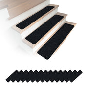 Rechteckige Stufenmatten 16er-Set 75x20 Schwarz von Relaxdays