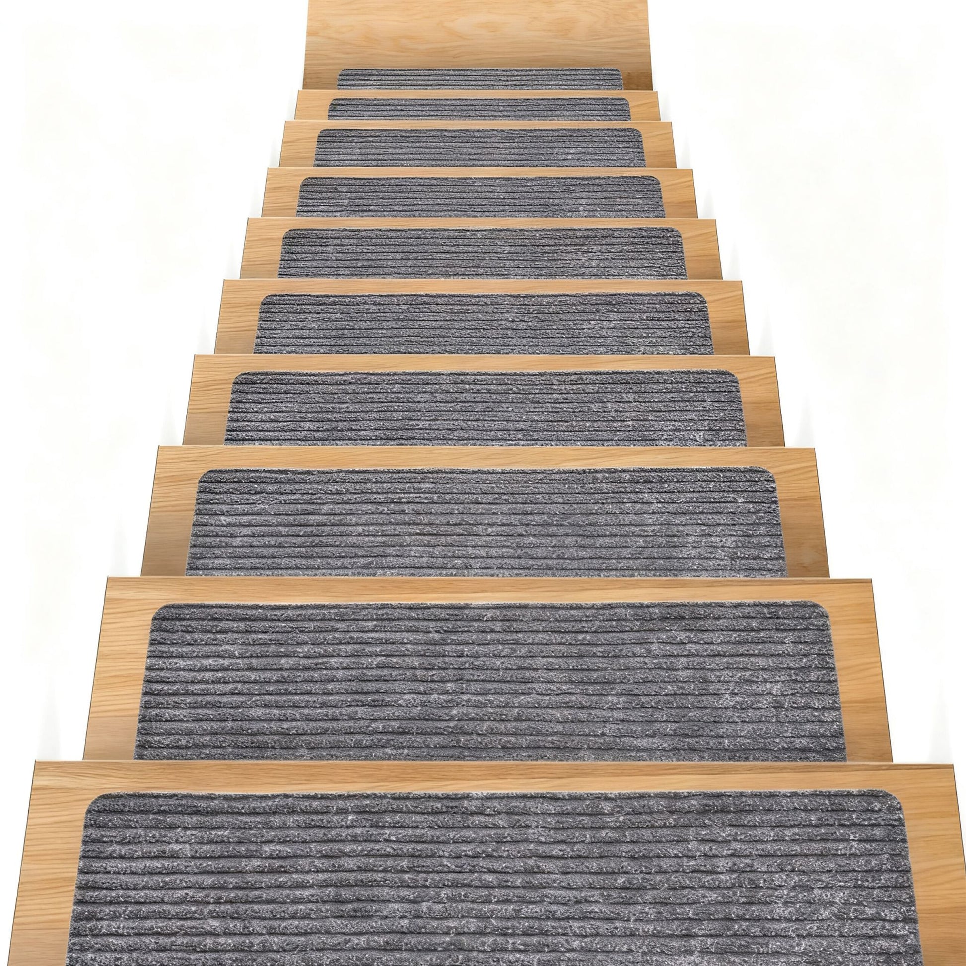 Rechteckige Stufenmatten 16er-Set 75x20 Anthrazit von Relaxdays