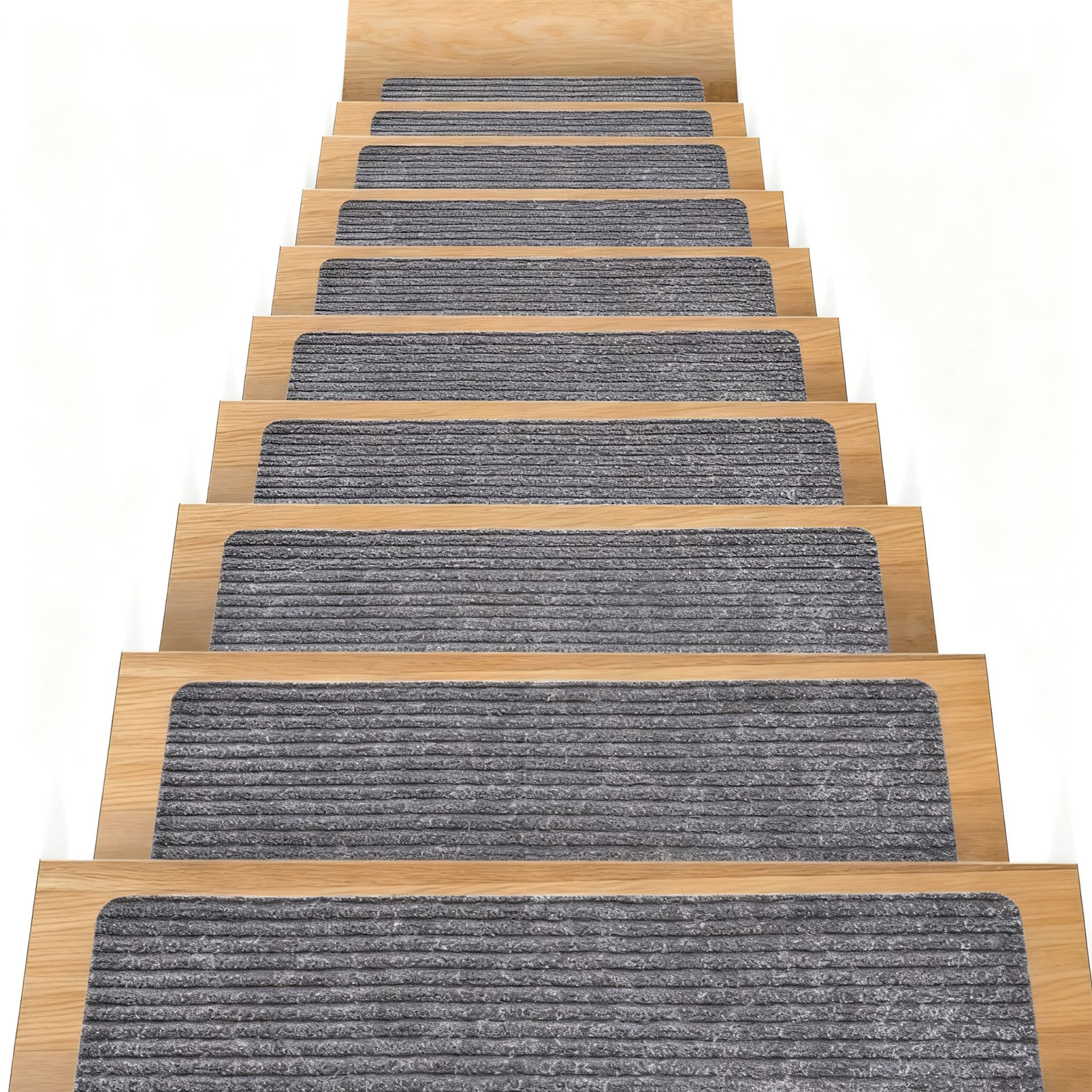 Rechteckige Stufenmatten 16er-Set 75x20 Anthrazit von Relaxdays