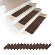 Rechteckige Stufenmatten 16er-Set 65x20 Braun von Relaxdays