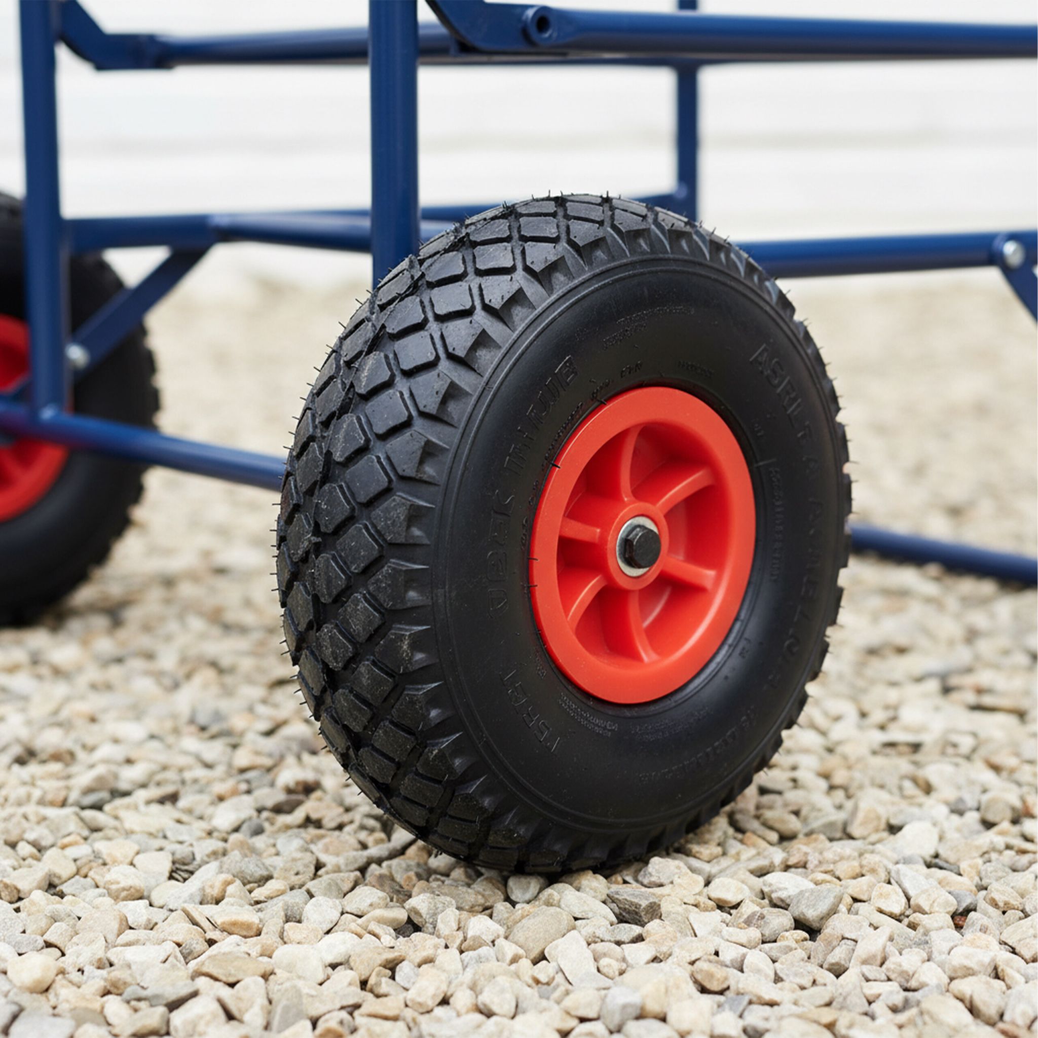 Transportwagen klappbar 80kg Blau-Rot-Schwarz von Relaxdays