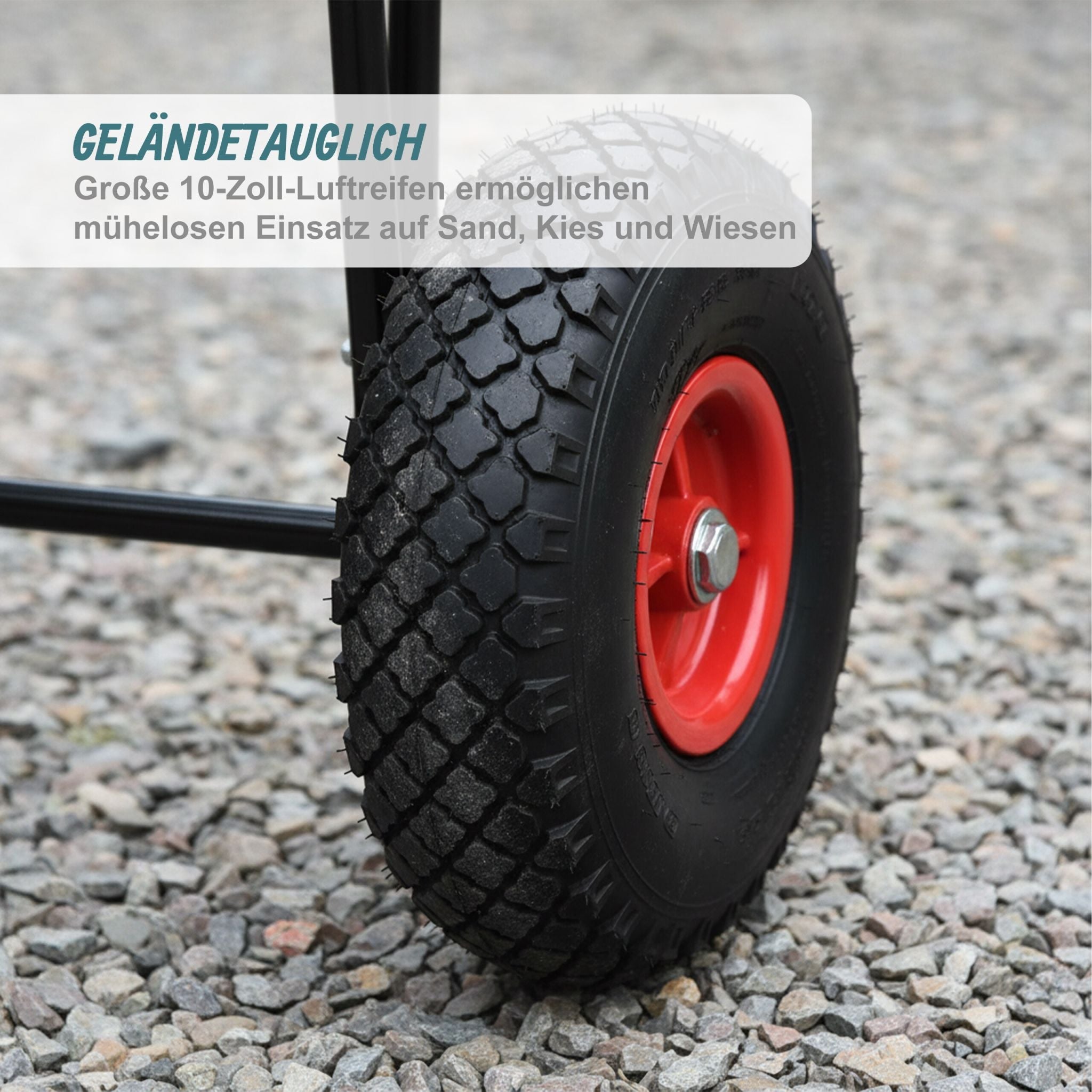 Transportwagen klappbar 80kg Rot-Schwarz von Relaxdays