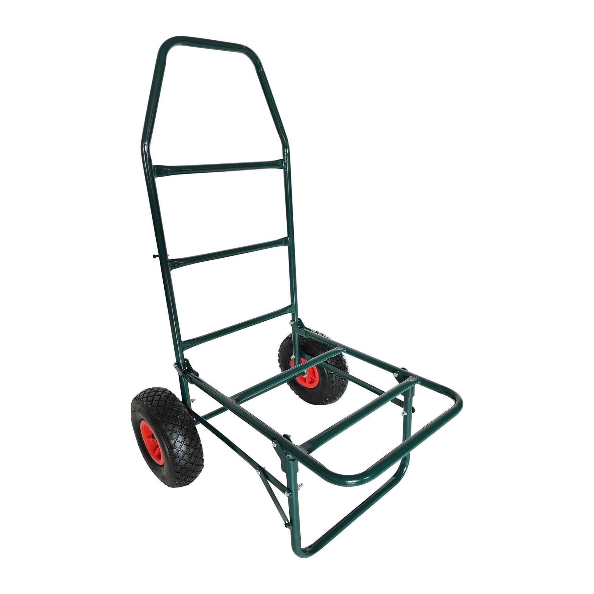 Transportwagen klappbar 80kg Dunkelgrün-Rot von Relaxdays