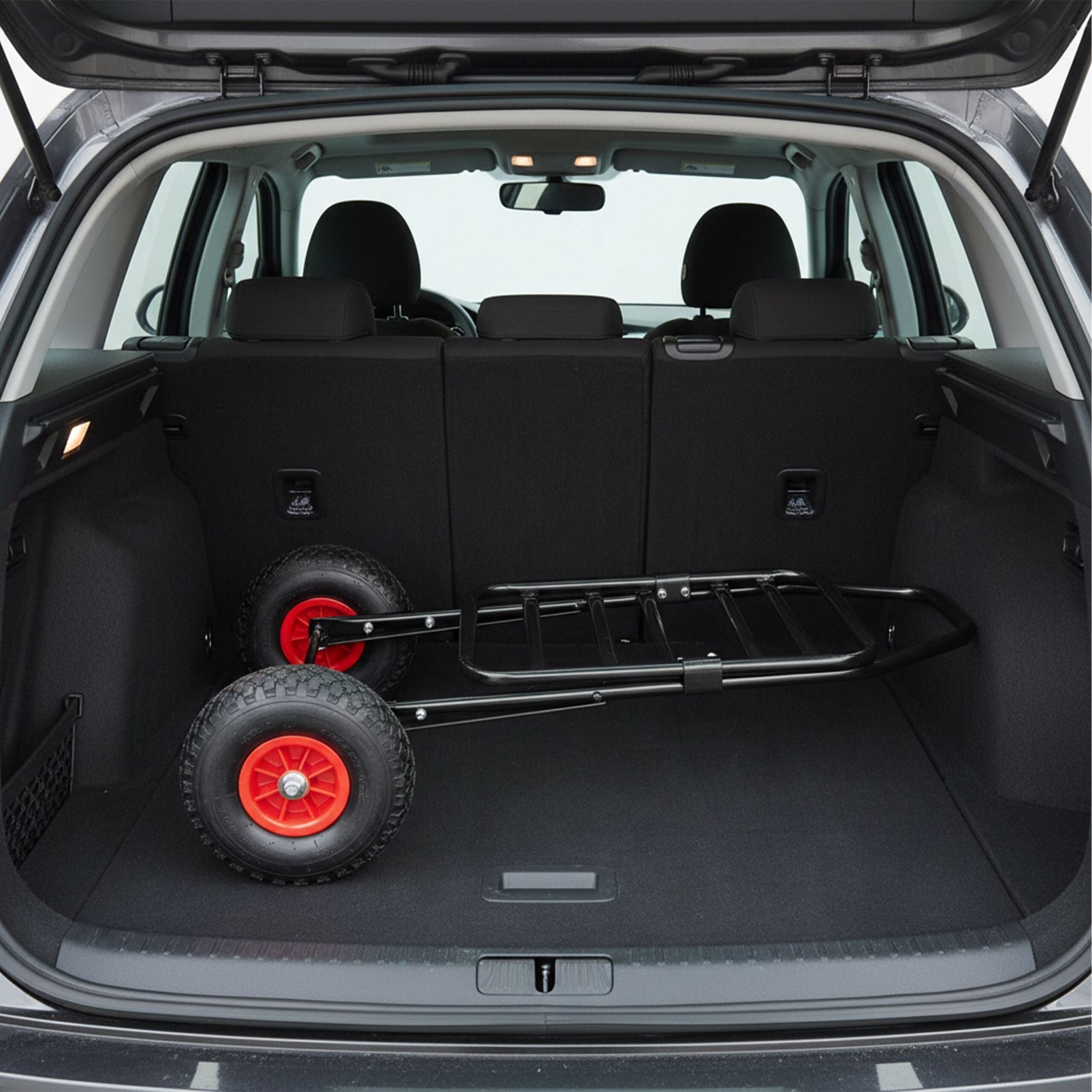 Transportwagen klappbar 80kg Dunkelgrün-Rot von Relaxdays