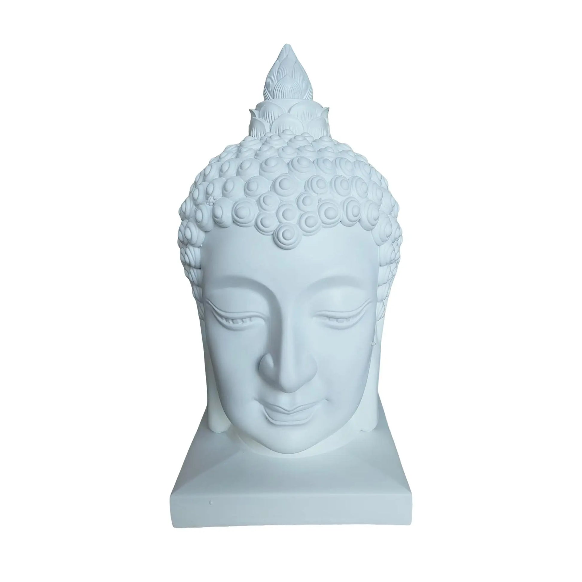 Buddha-Kopf 60cm Weiss von Relaxdays